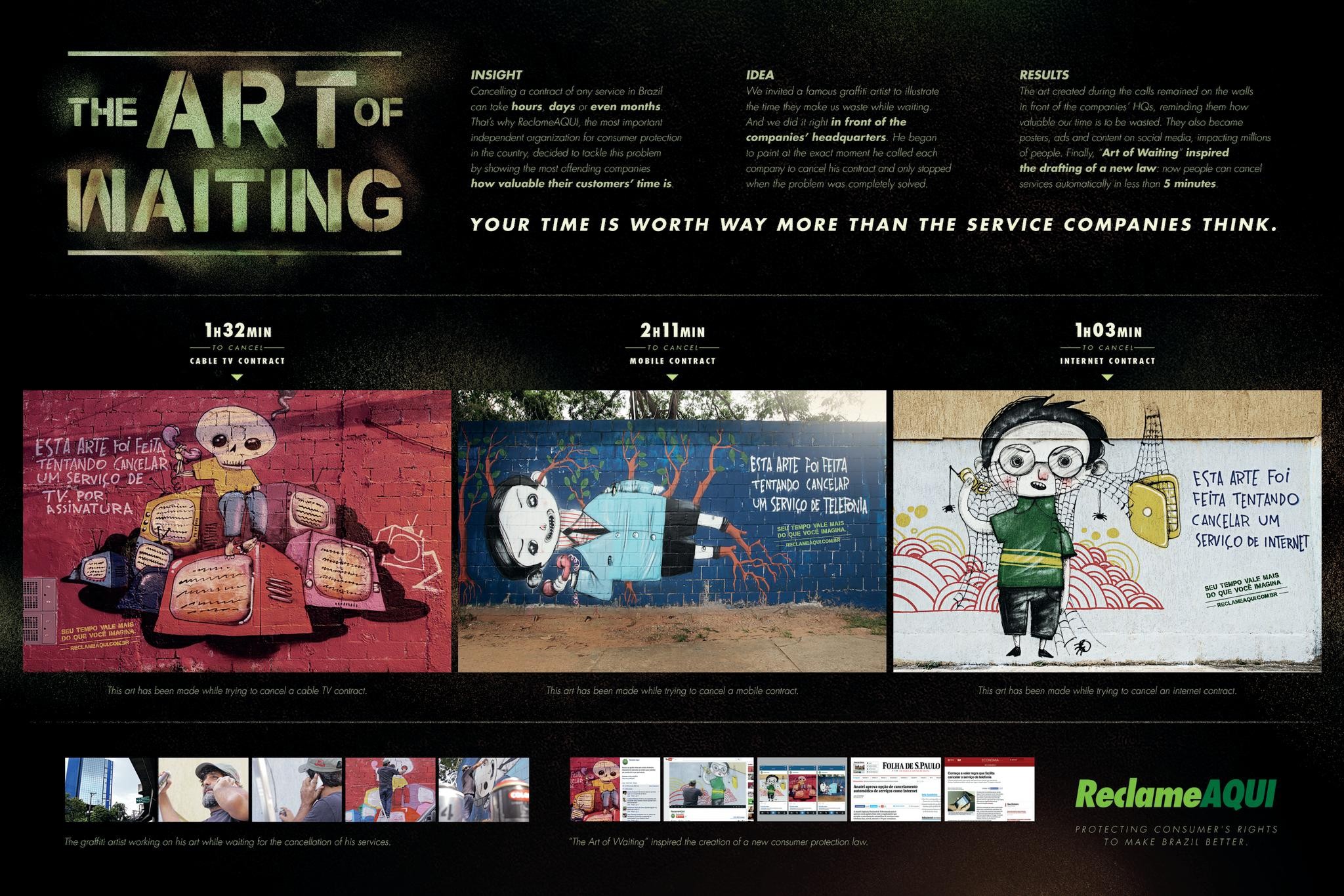 The art of waiting campaign the work