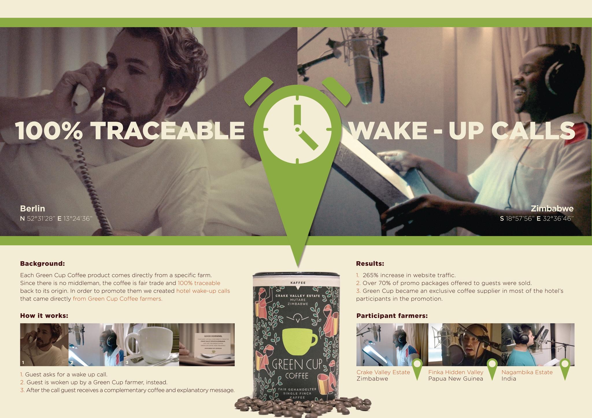 THE 100% TRACEABLE WAKE-UP CALLS