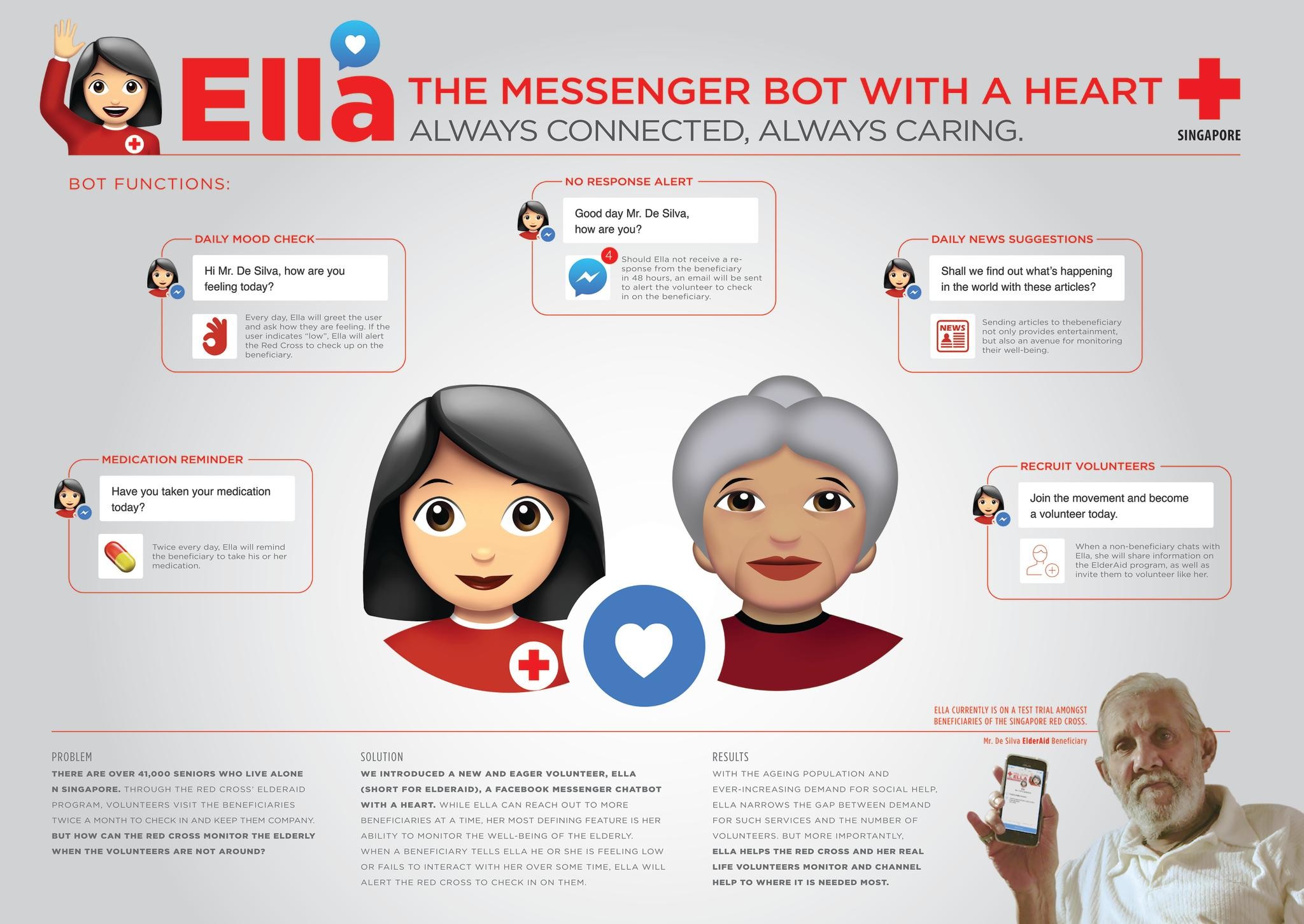 Ella, The Messenger Bot with a Heart