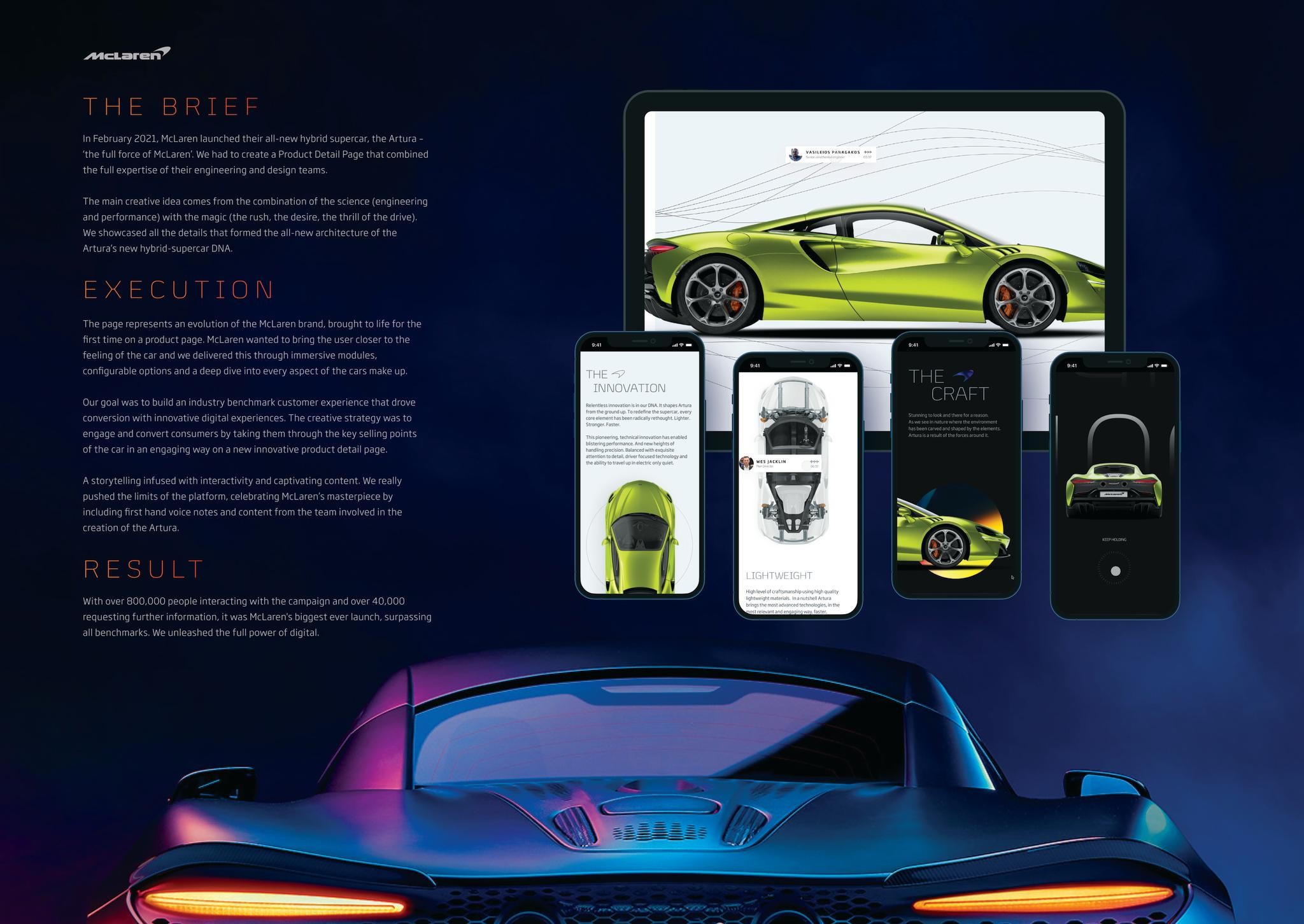 McLaren: Product Detail Page