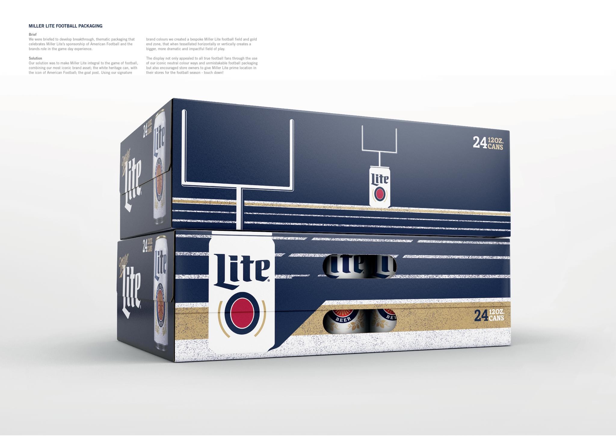 Miller Lite Football Packaging 2017