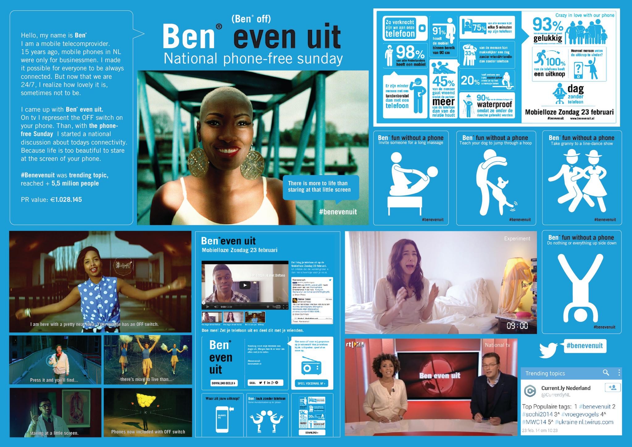 BEN® EVEN UIT, PHONE-FREE SUNDAY