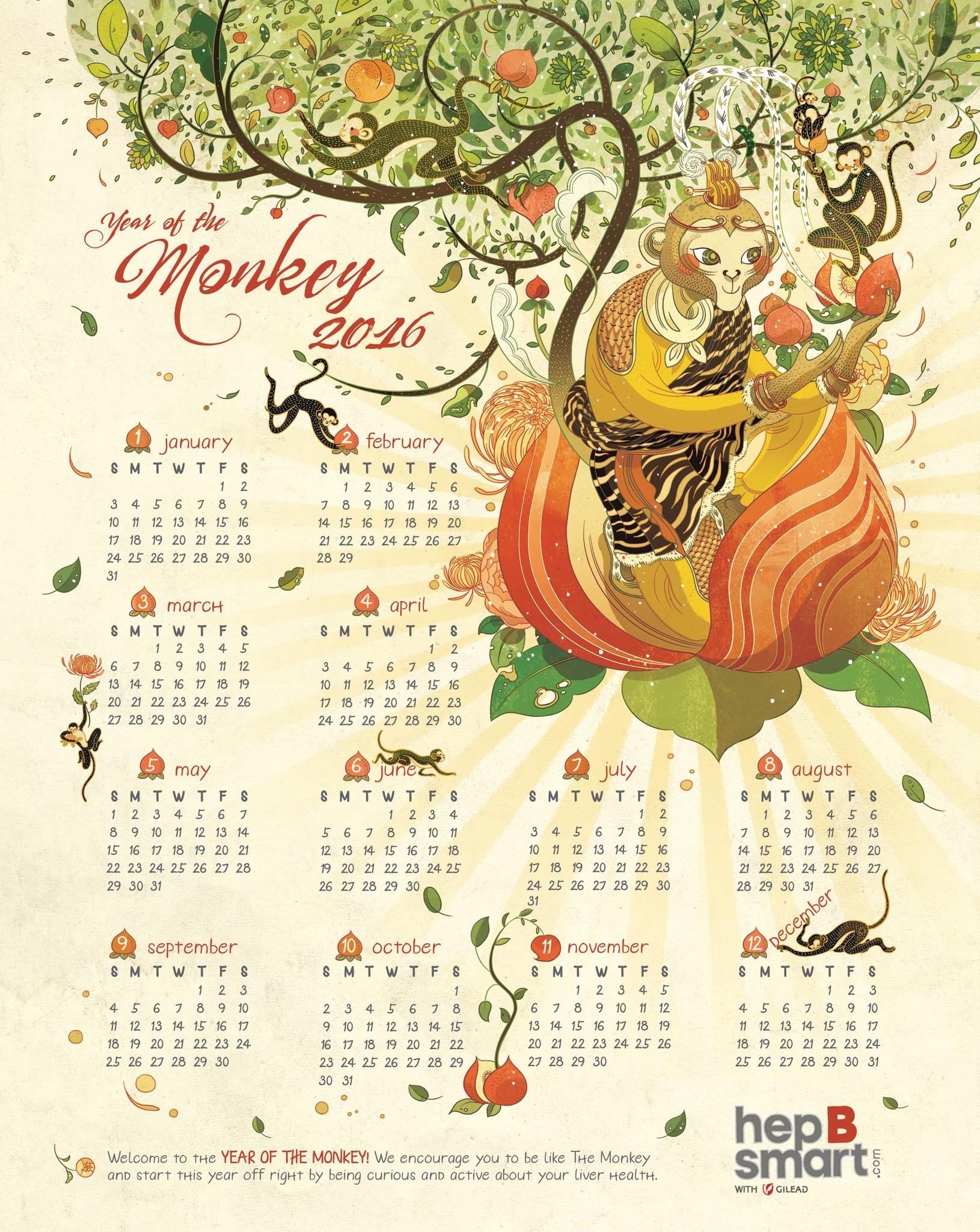 Year of the Monkey Lunar Calendar: The Art of Breaking the Hep B Stigma