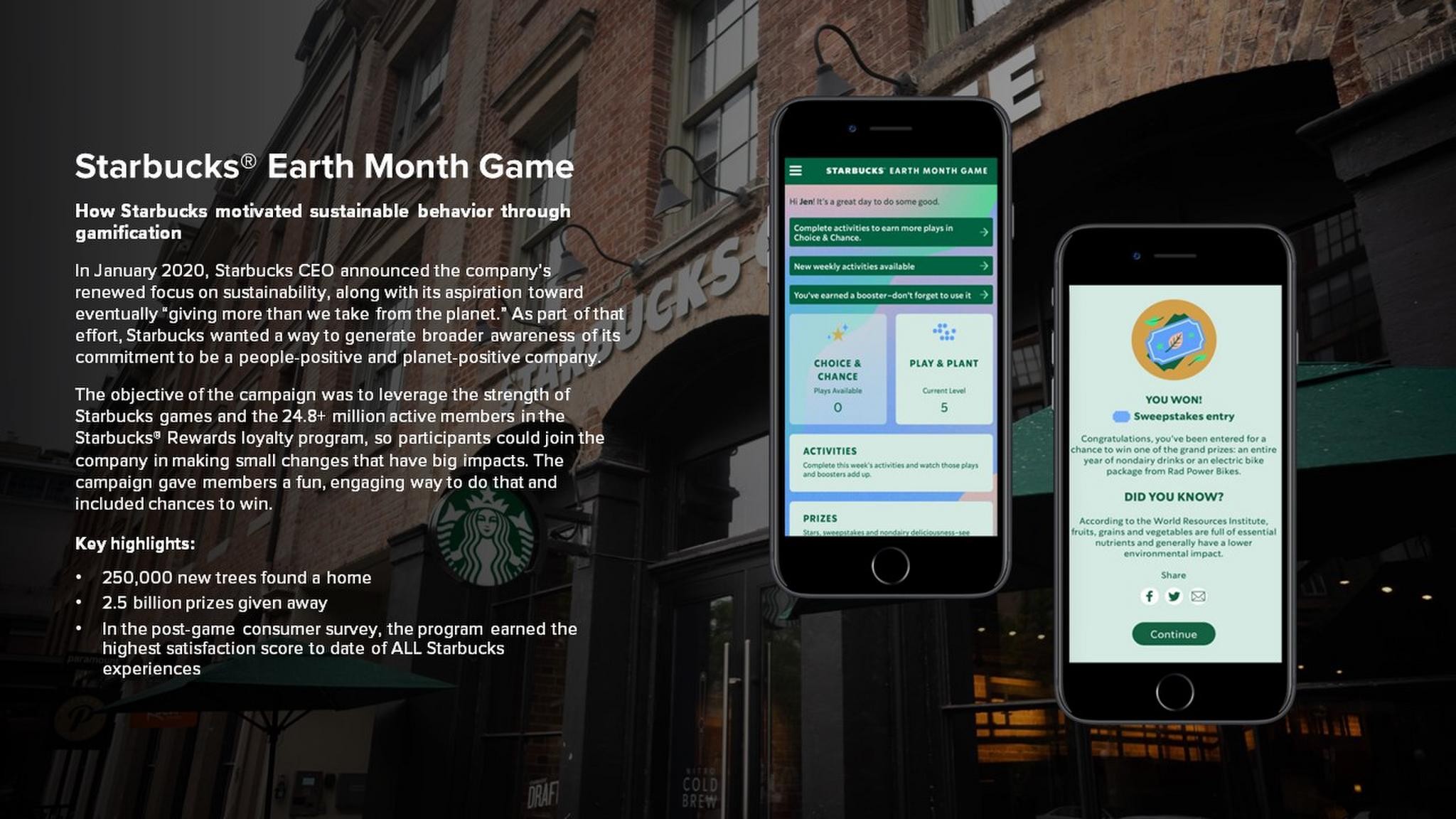 Starbucks® Earth Month Game