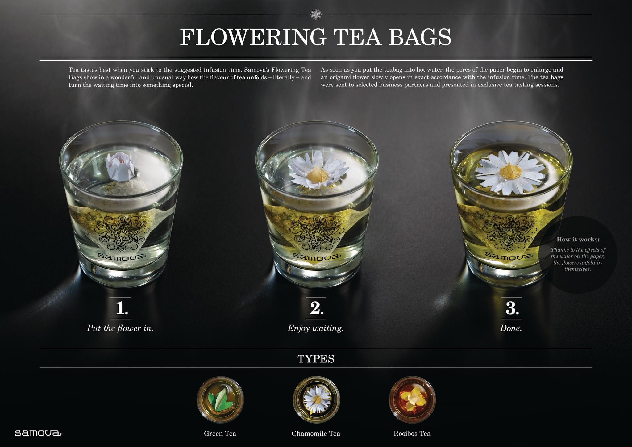 FLOWERING TEA BAGS