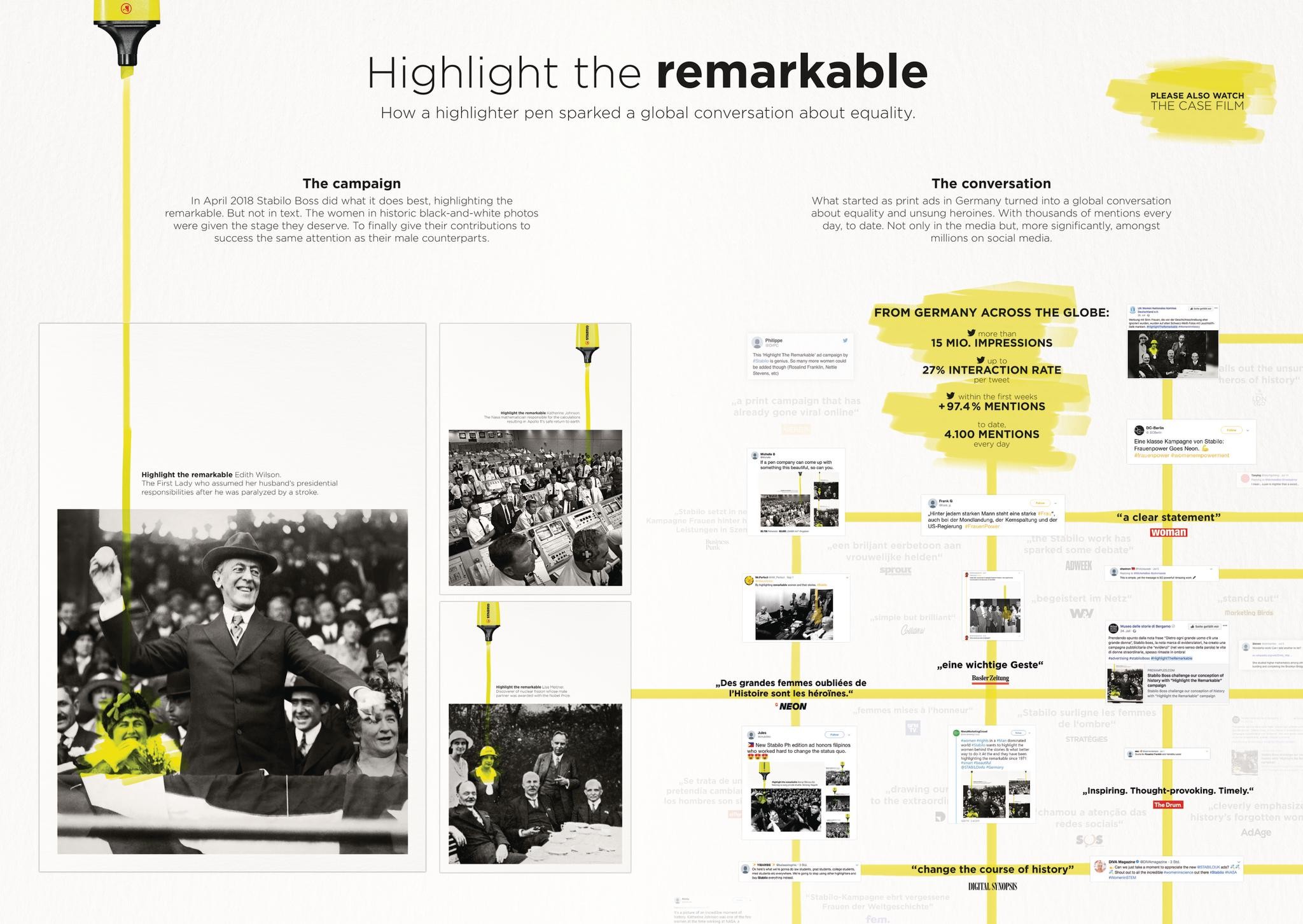 To be remarkable for. Highlight the remarkable stabilo. stabilo boss: highlight the remarkable (выдели выдающееся).