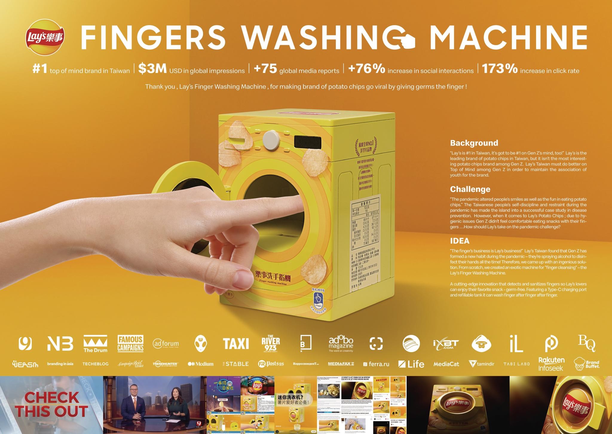 Lay's Finger Washing Machine