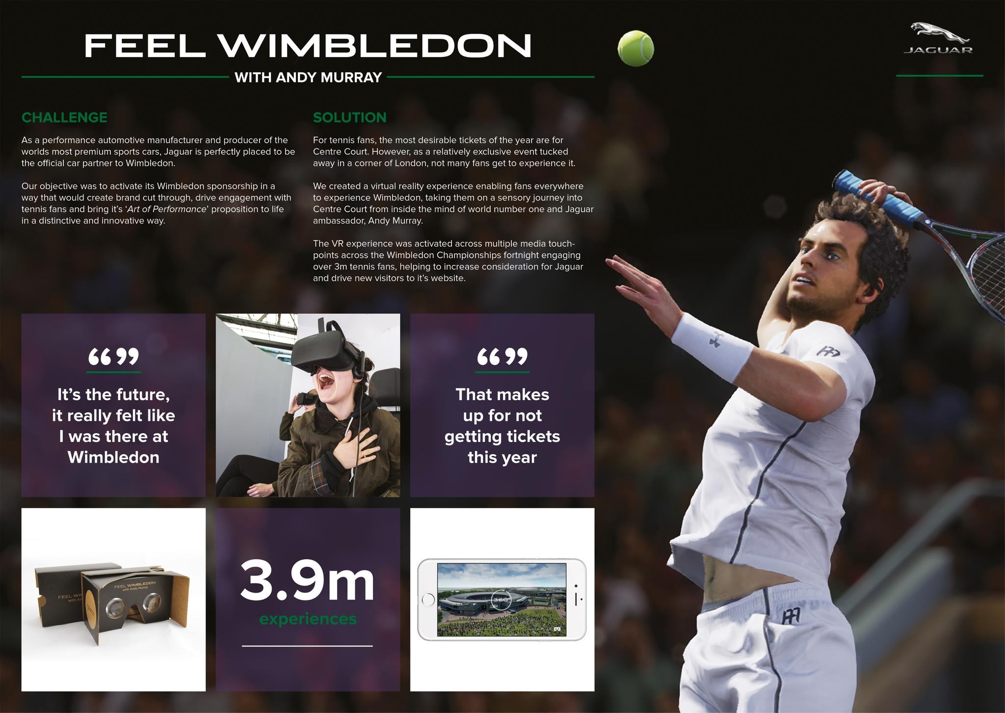 Feel Wimbledon with Andy Murray