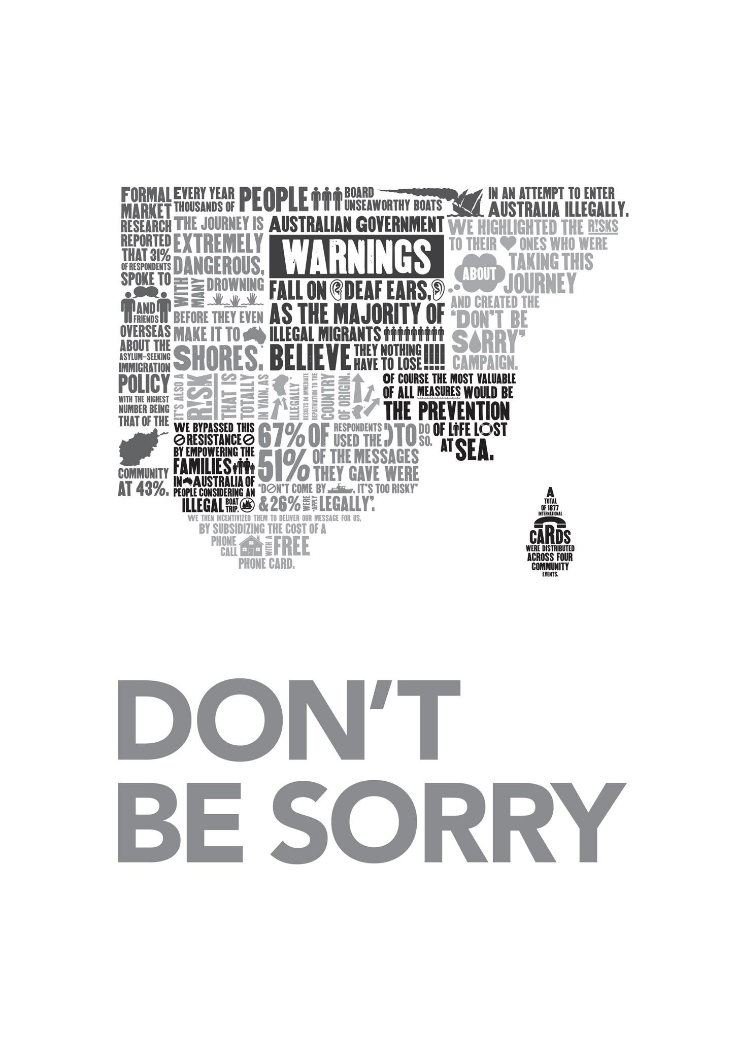 DON'T BE SORRY