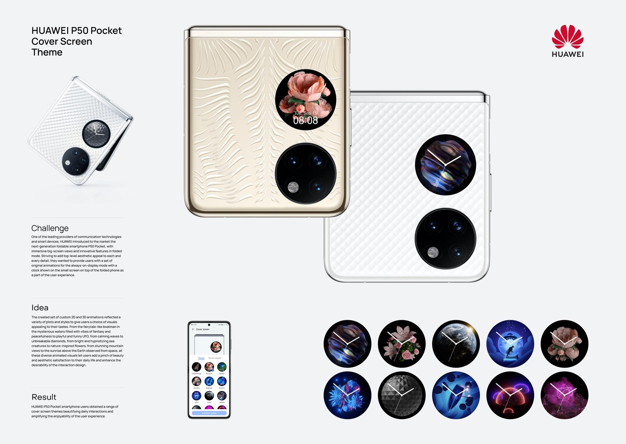 Huawei P50 Pocket Cover Screen Theme