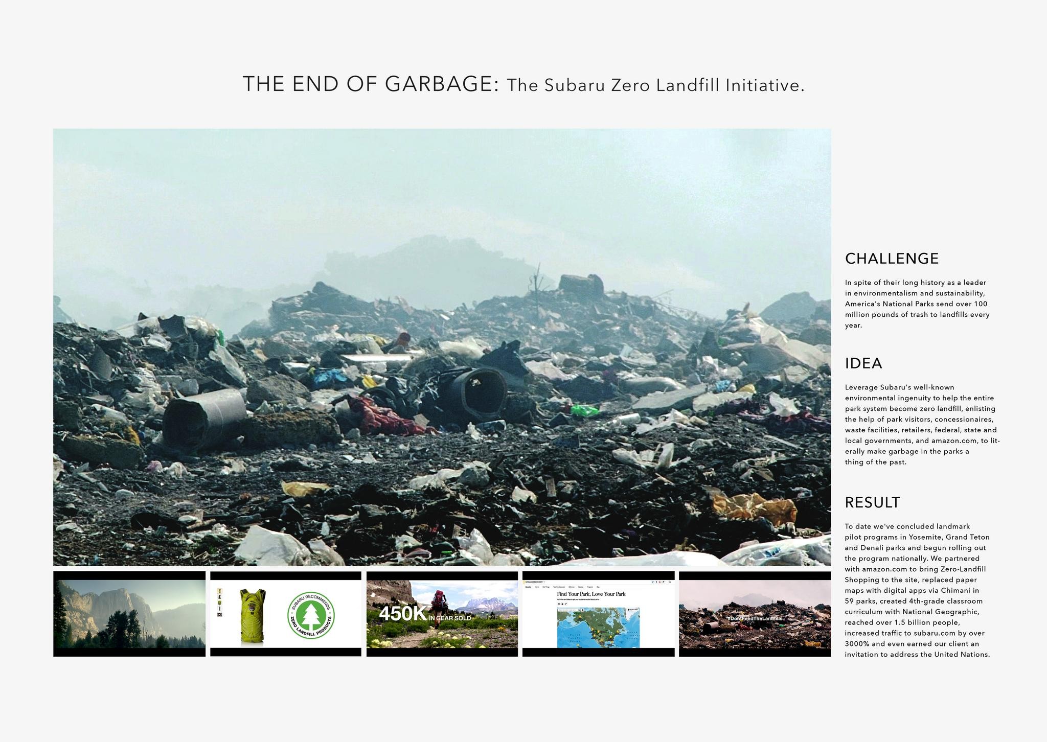 Subaru National Parks Zero-Landfill Initiative