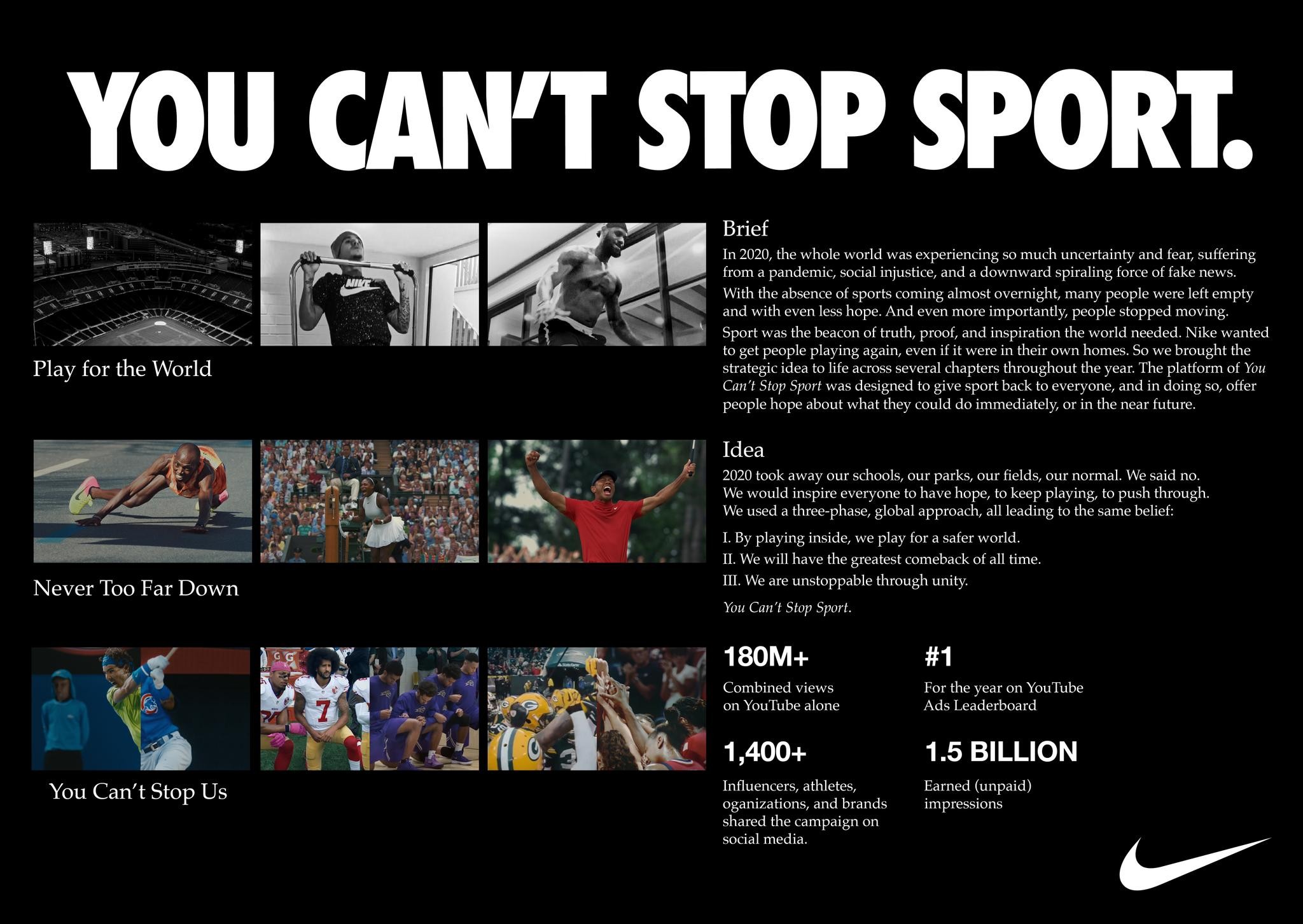 NIKE: YOU CAN'T STOP SPORT