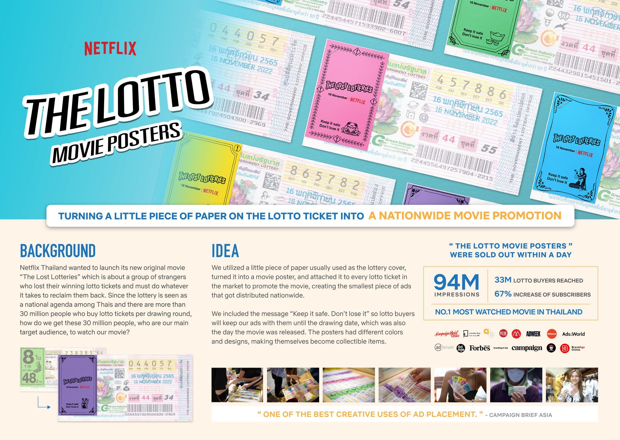 THE LOTTO MOVIE POSTERS