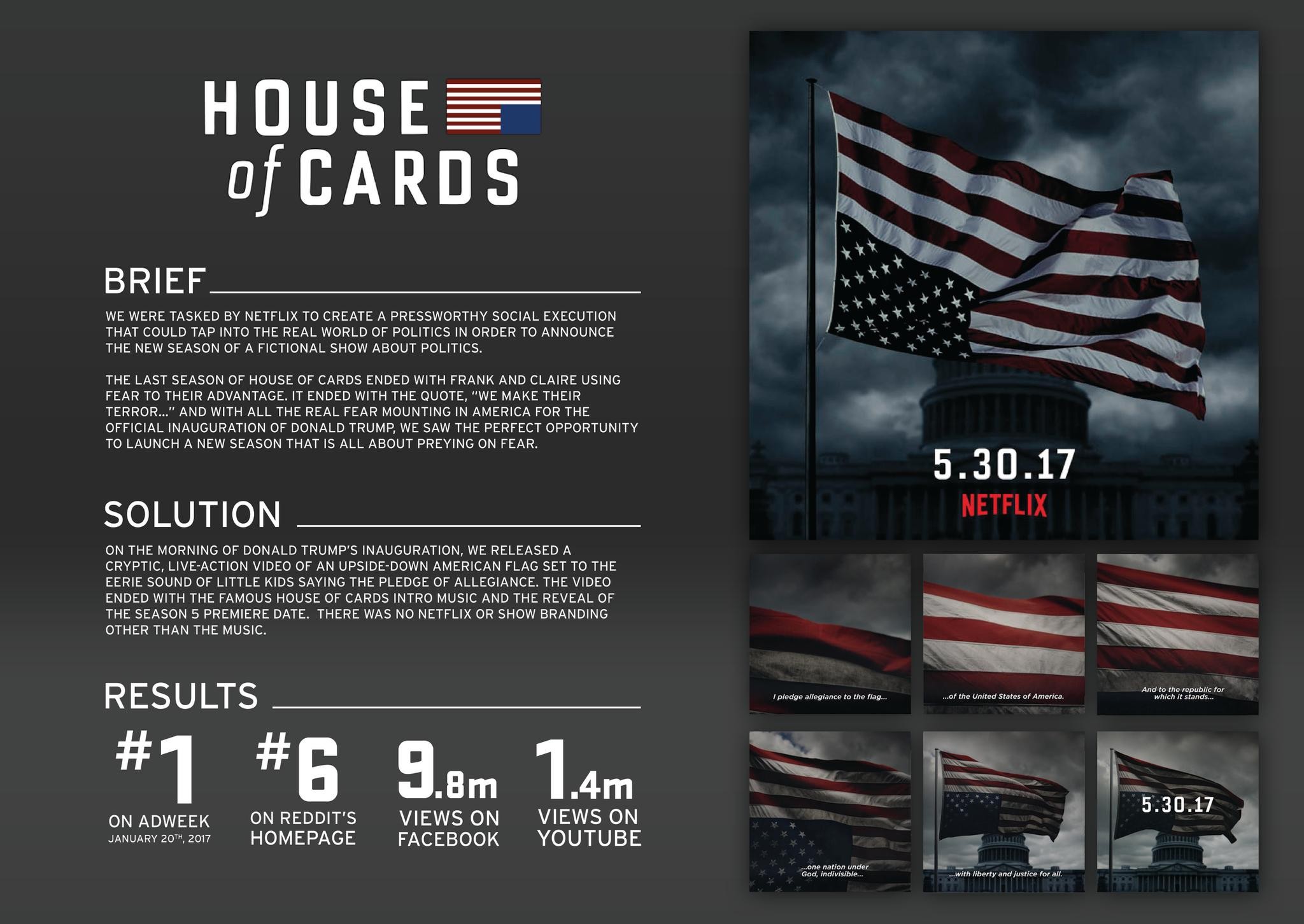 House of Cards – New Season Inauguration Hijack