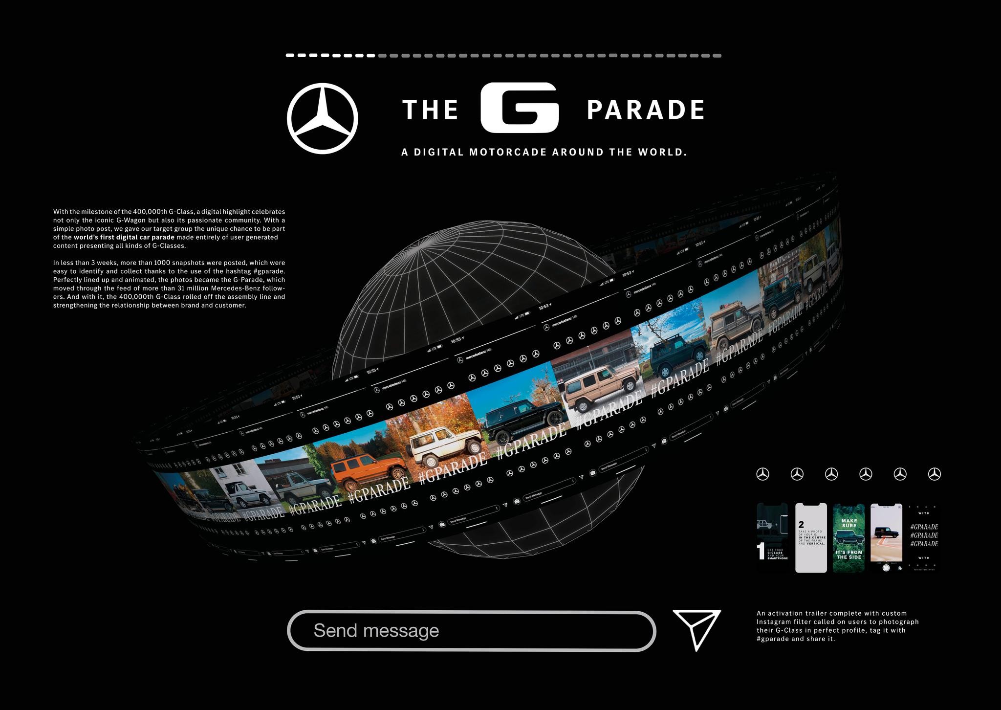 THE G-PARADE - A digital motorcade around the world.