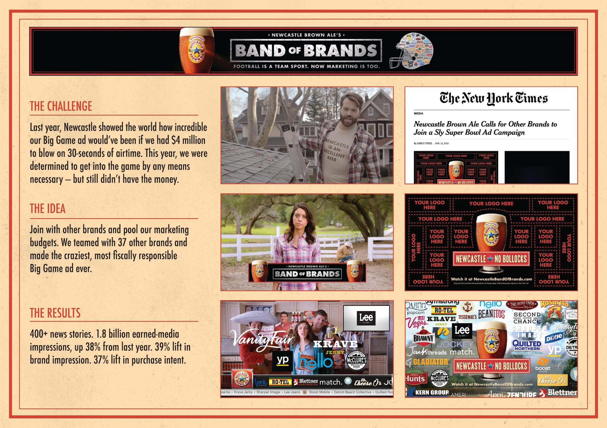 NEWCASTLE BROWN ALE’S “BAND OF BRANDS”
