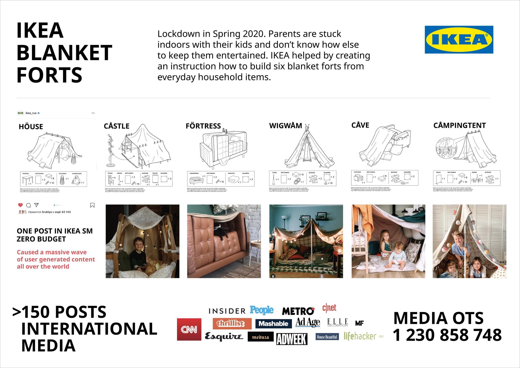 IKEA BLANKET FORTS Entry THE WORK