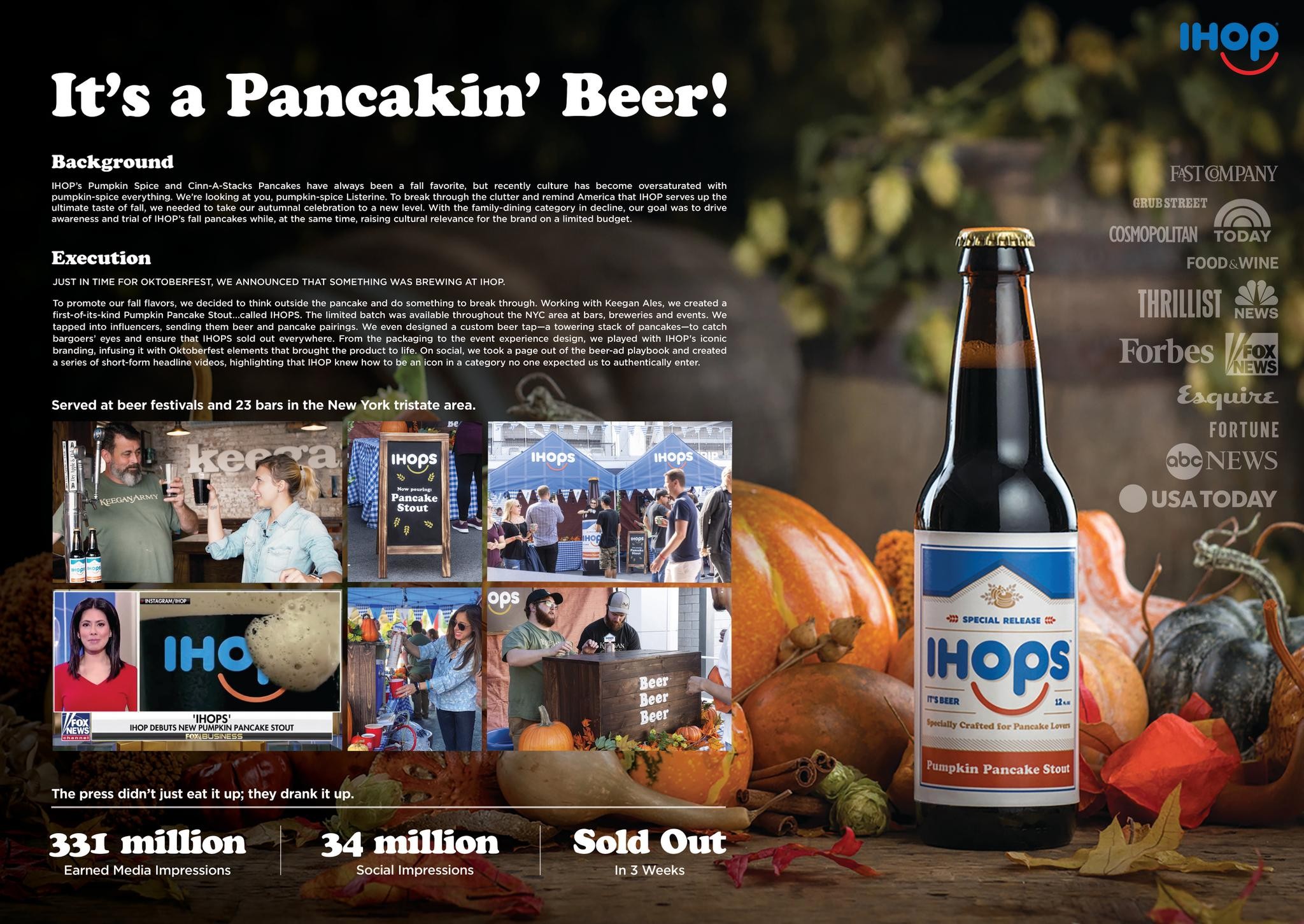 IHOPS: IHOP CELEBRATES FALL FROM PANCAKES TO PINT GLASS