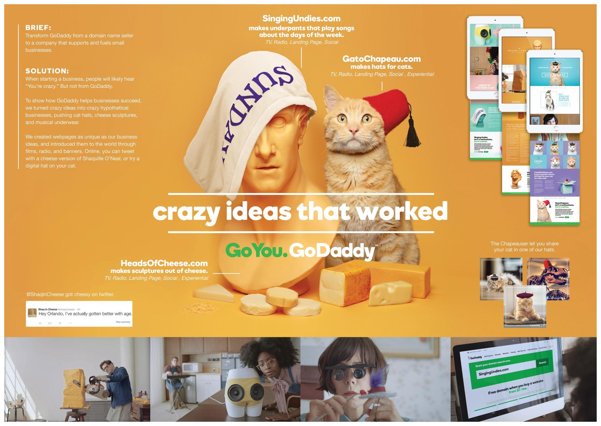 "Crazy Ideas" | Go You GoDaddy Integrated Campaign
