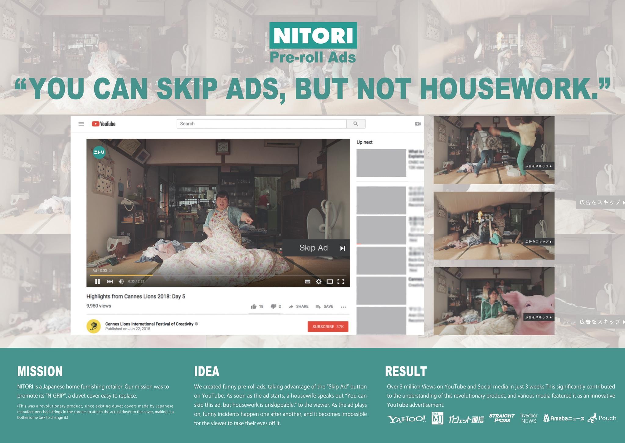 YOU CAN SKIP ADS, BUT NOT HOUSEWORK.