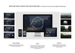WHO WE ARE IS WHAT WE LEAVE BEHIND: THE SUBARU ENVIRONMENTAL WEBSITE