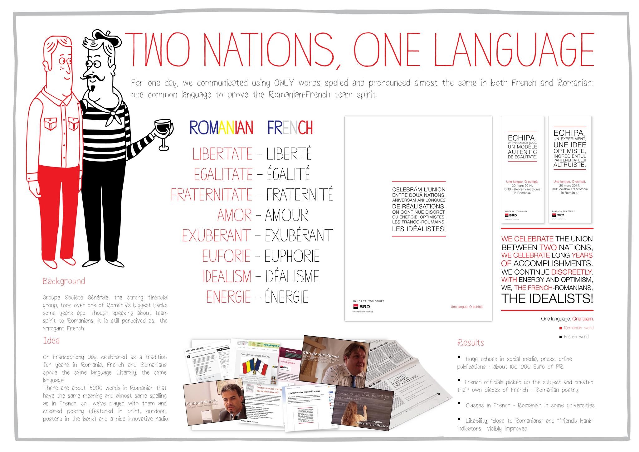 TWO NATIONS, ONE LANGUAGE