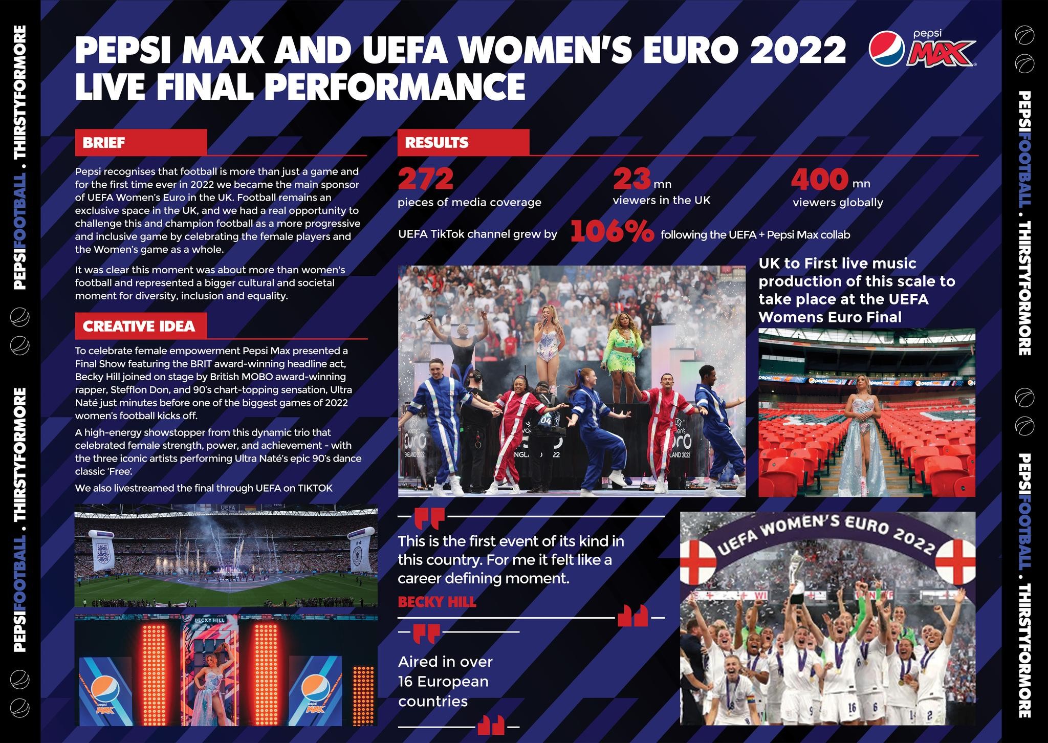UEFA Women’s EURO Final Show presented by pepsi MAX™