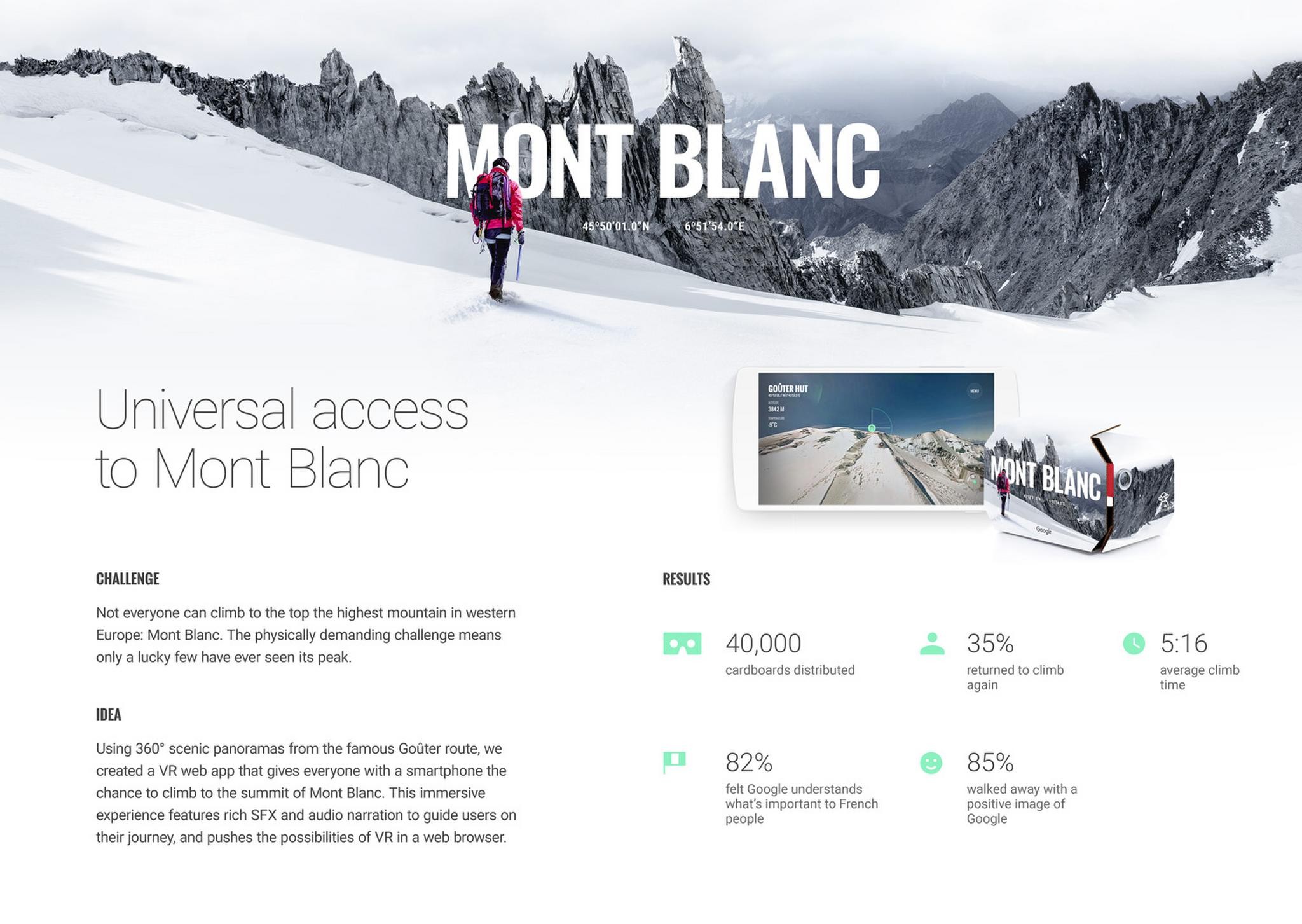 Mont Blanc VR Cardboard Experience
