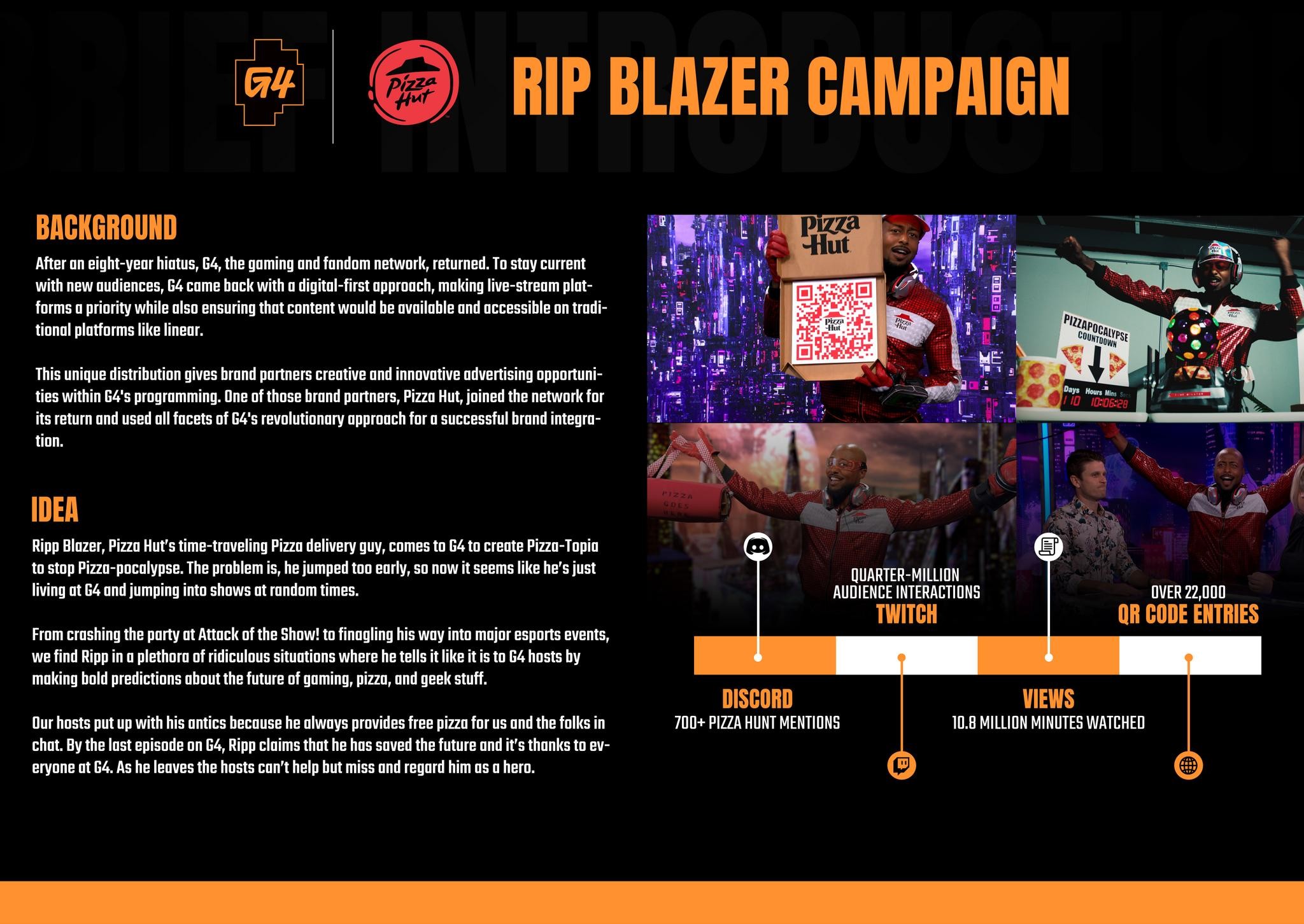 G4 and Pizza Hut's Rip Blazer Campaign