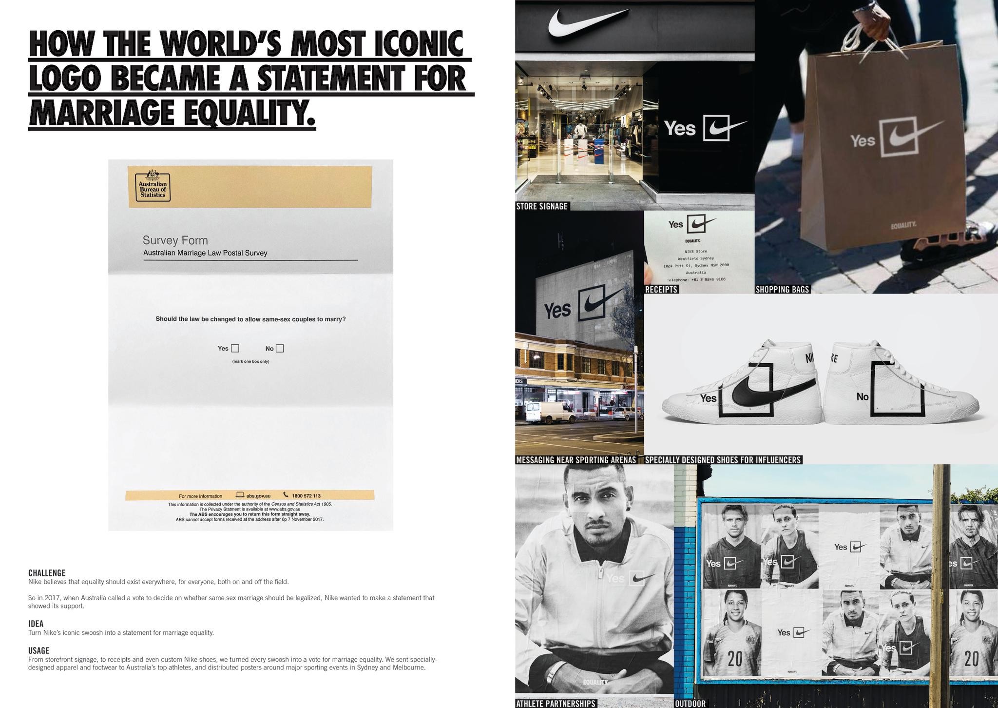 Nike Australian Marriage Equality Swoosh Vote