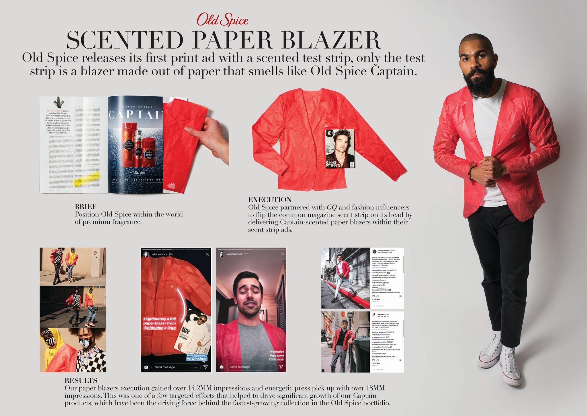 Old Spice | Scented Paper Blazers