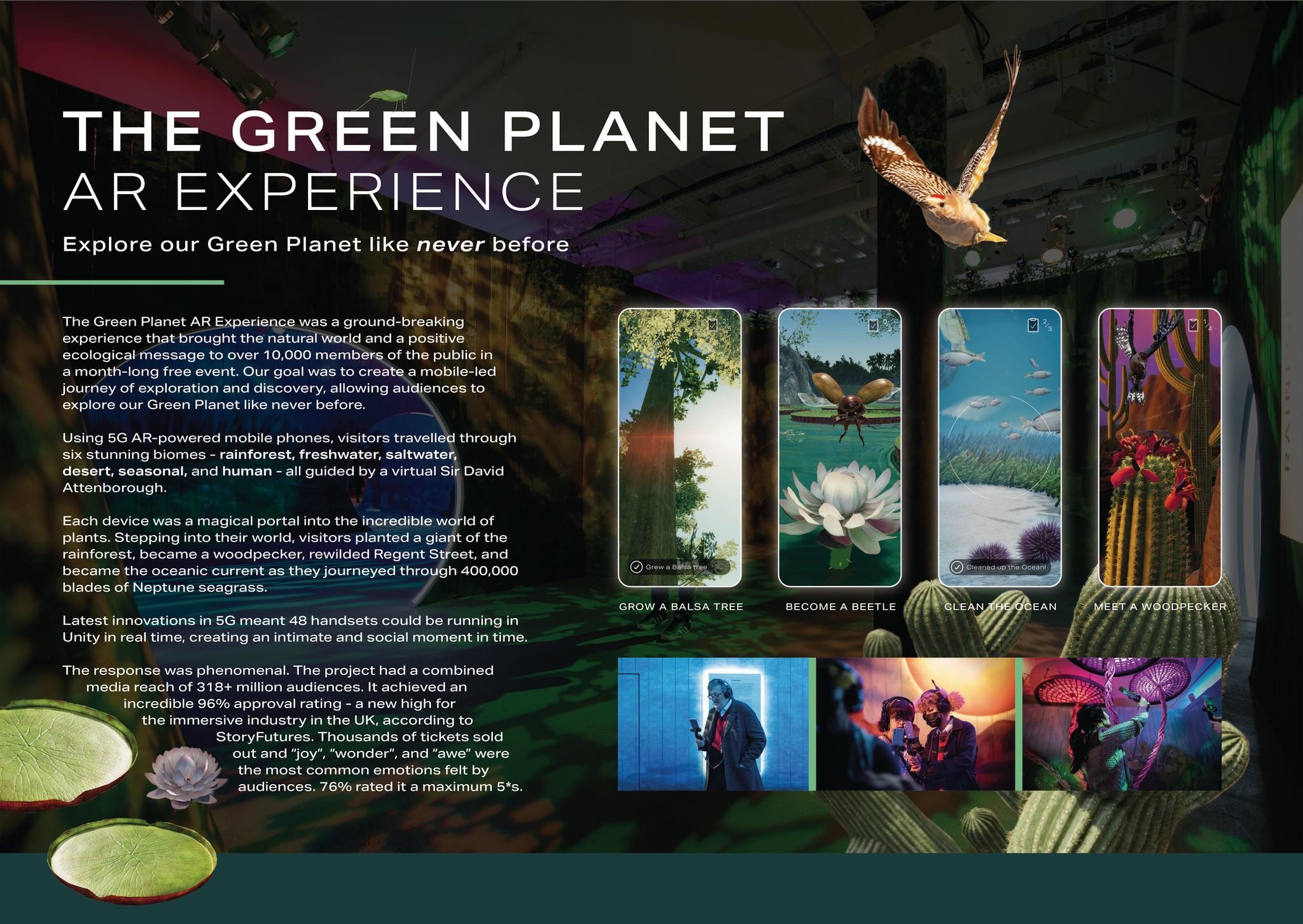 The Green Planet AR Experience, powered by EE 5G