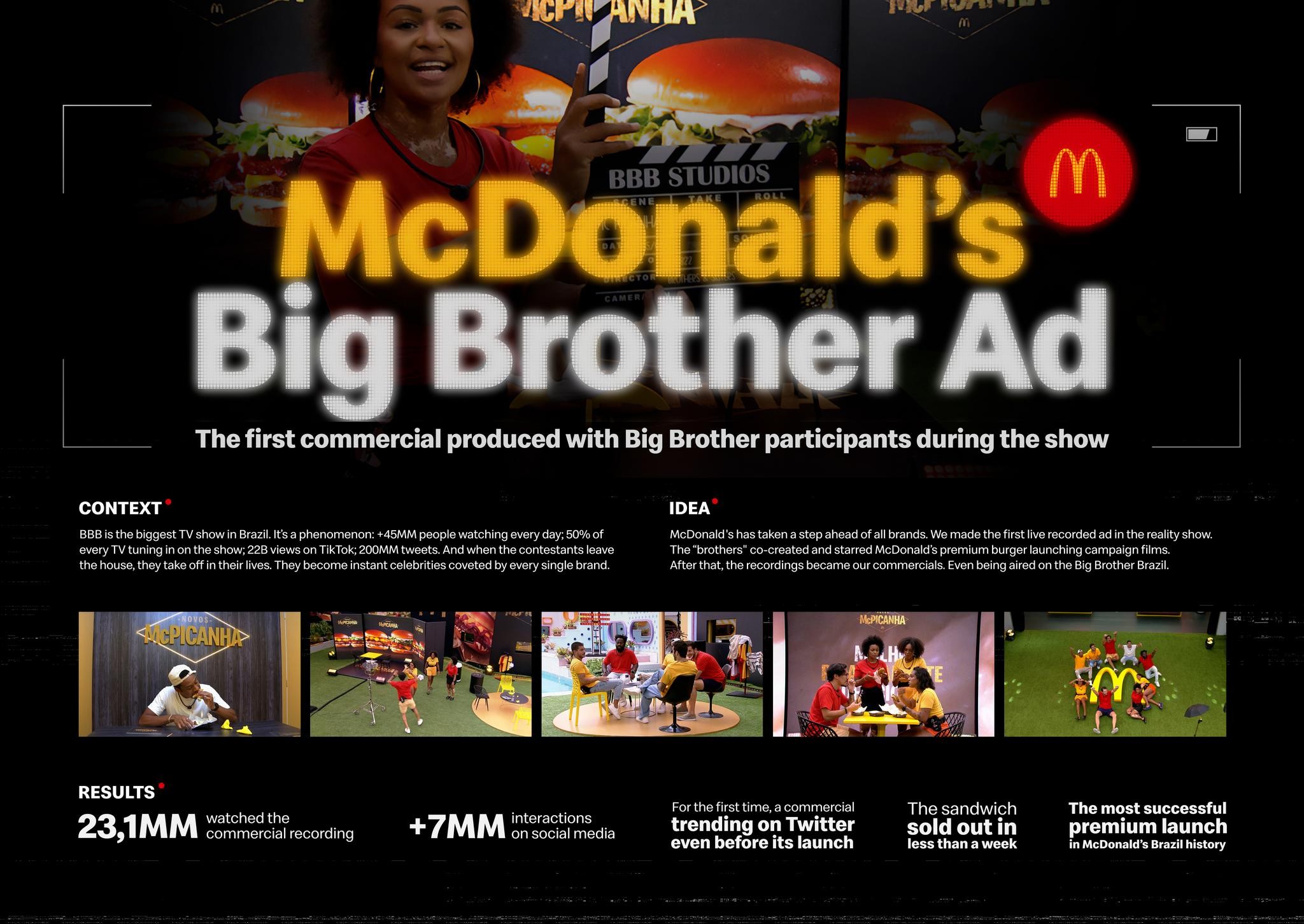 McDonalds at Big Brother 