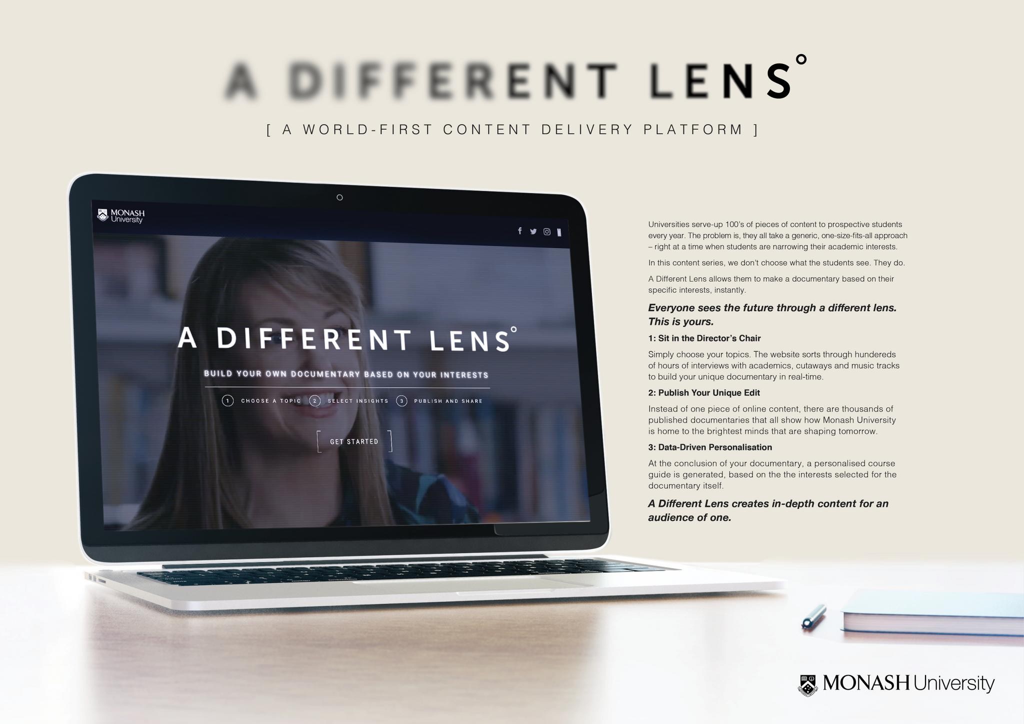 A DIFFERENT LENS - BUILD YOUR OWN DOCUMENTARY