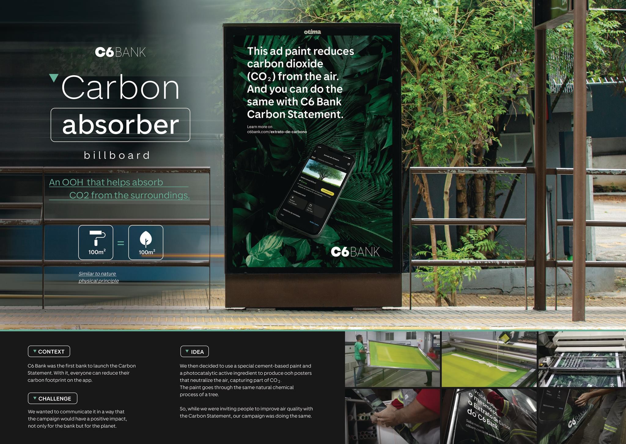 Carbon absorber billboard