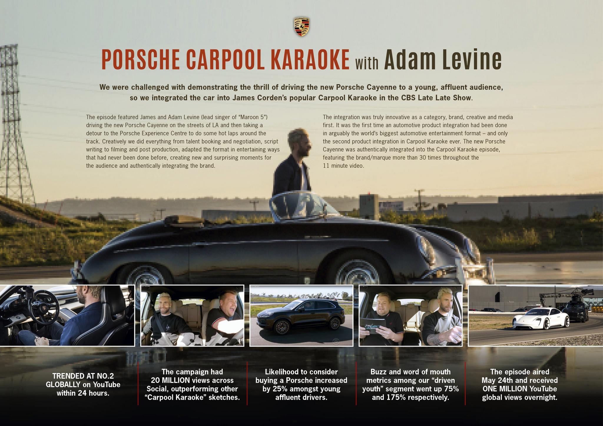 Porsche Carpool Karaoke with Adam Levine