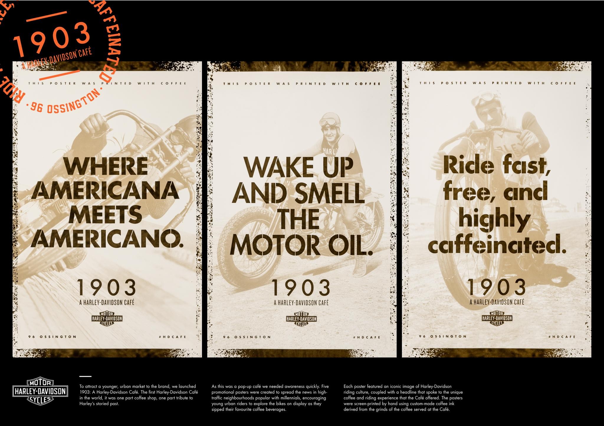 1903: A Harley-Davidson Coffee Ink Posters