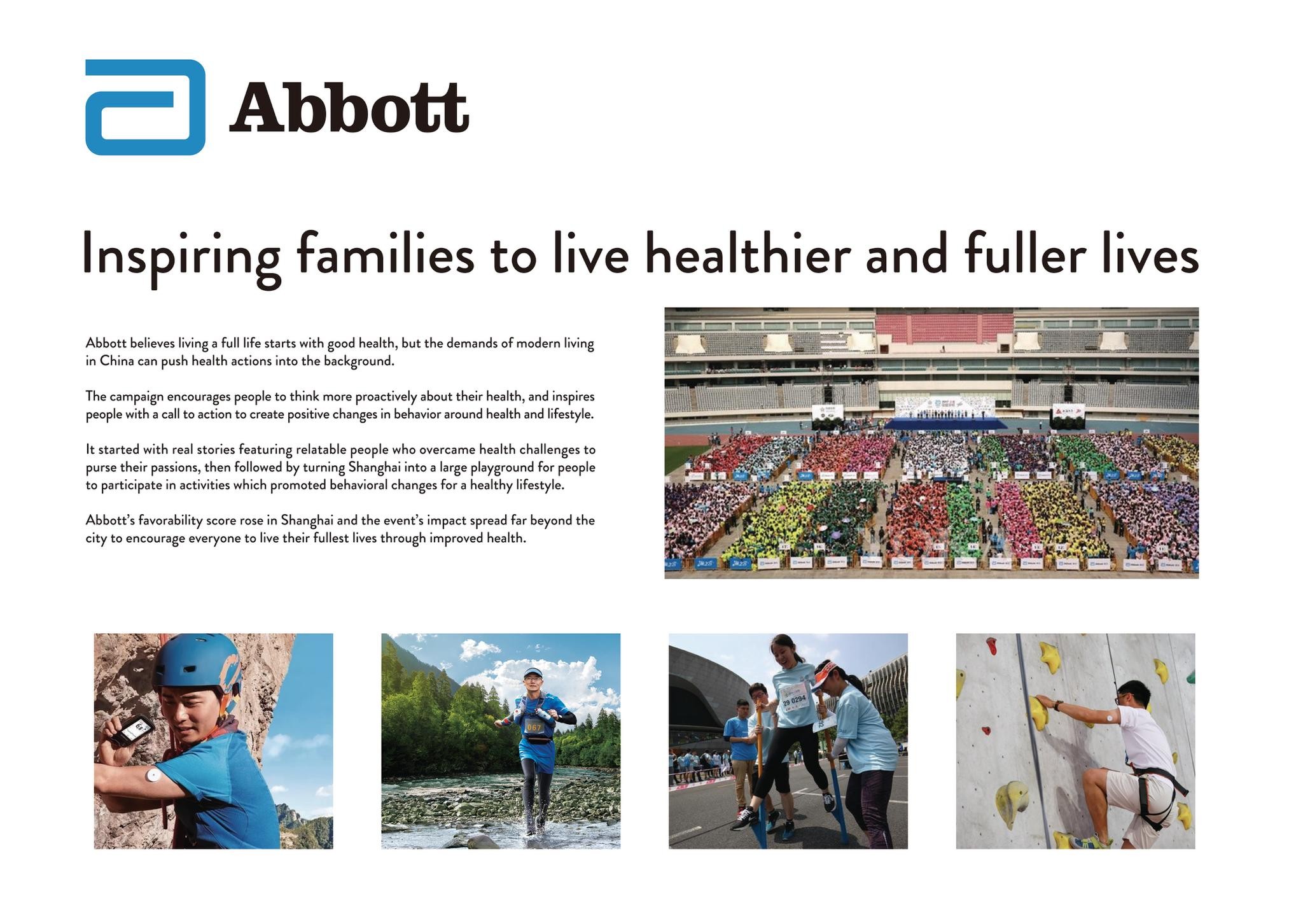 Inspire families to live healthier and fuller lives 