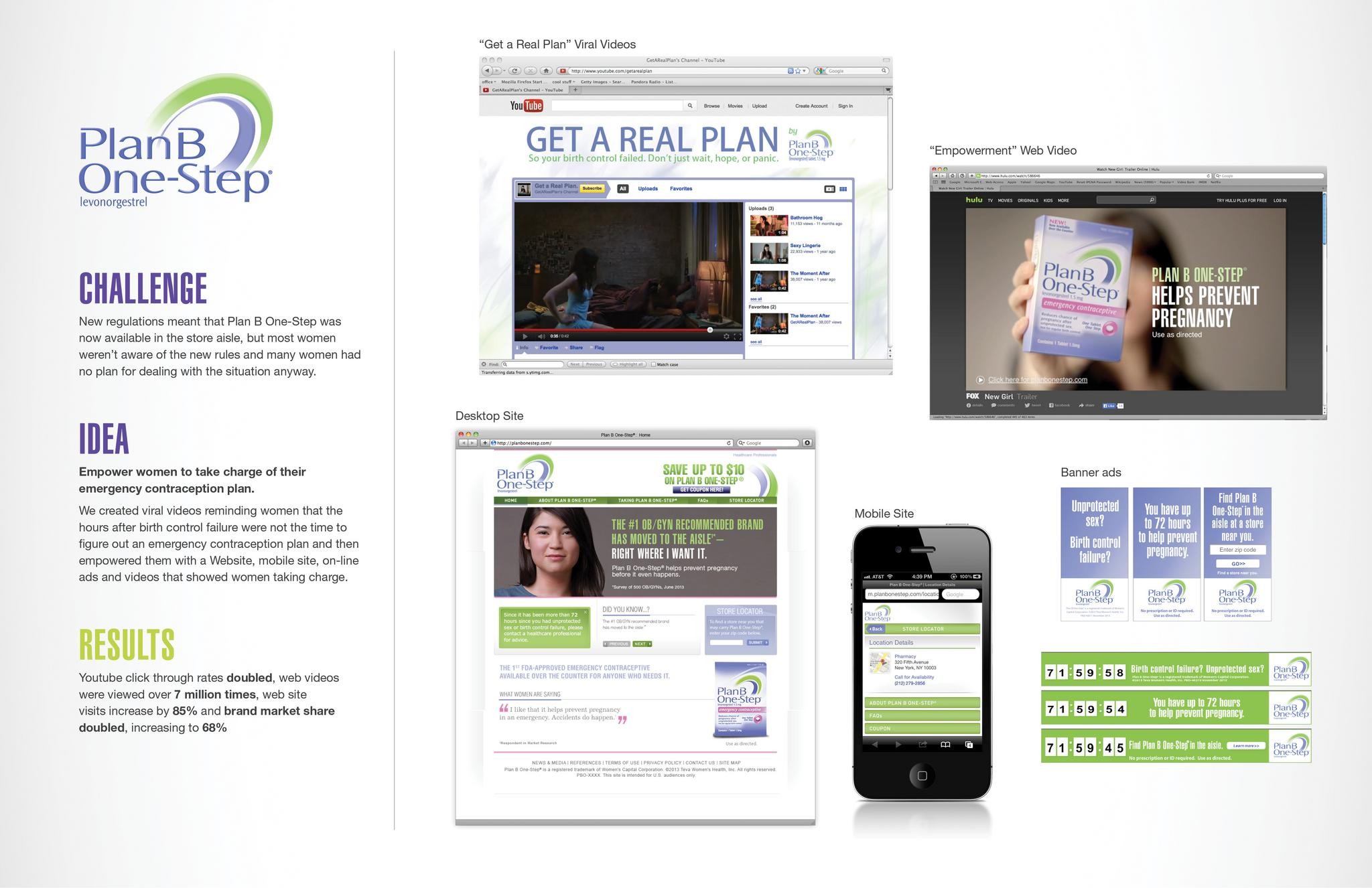 PLAN B ONE-STEP WEB VIDEOS