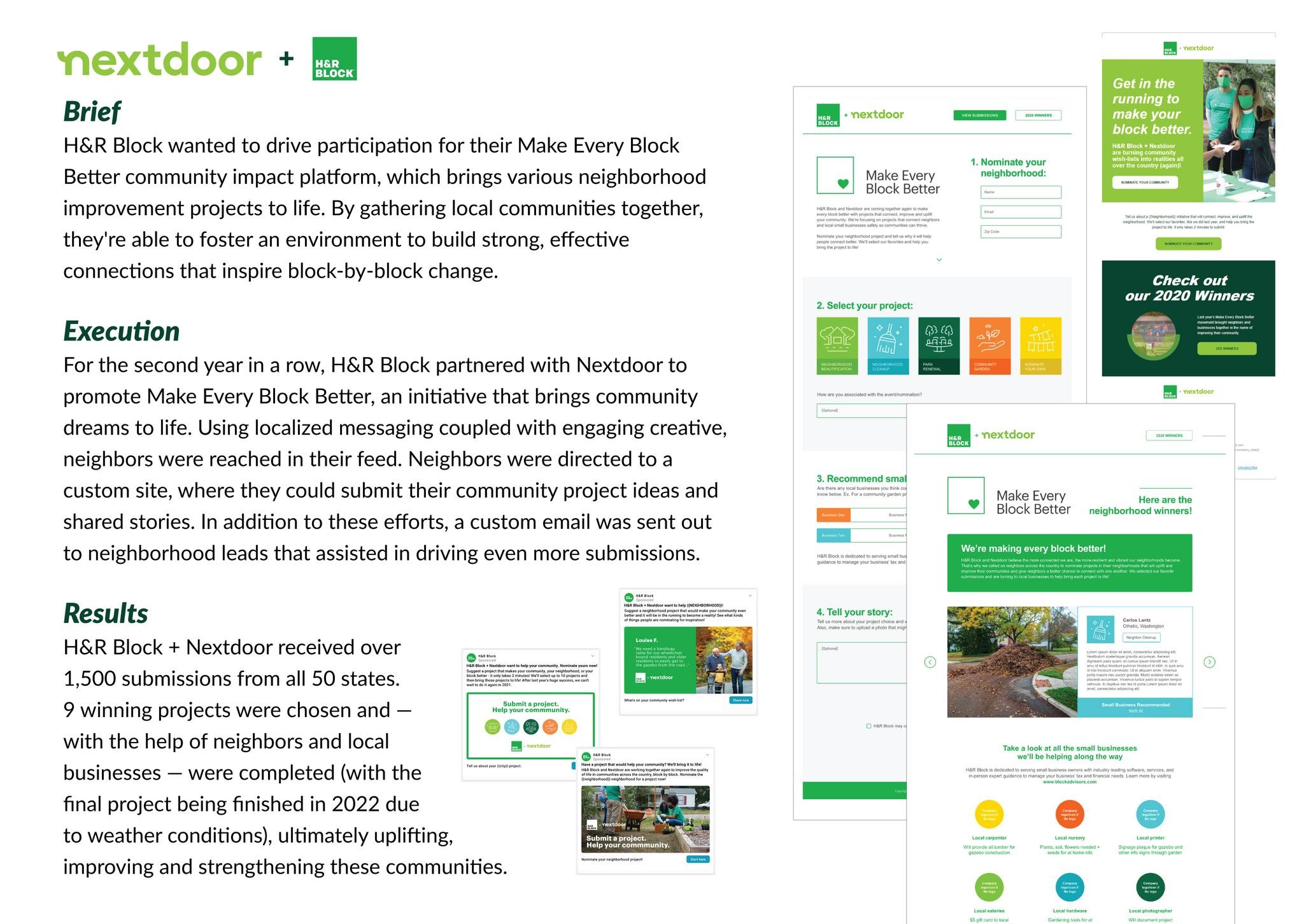Nextdoor and H&R Block brought neighbors together to improve their communities together