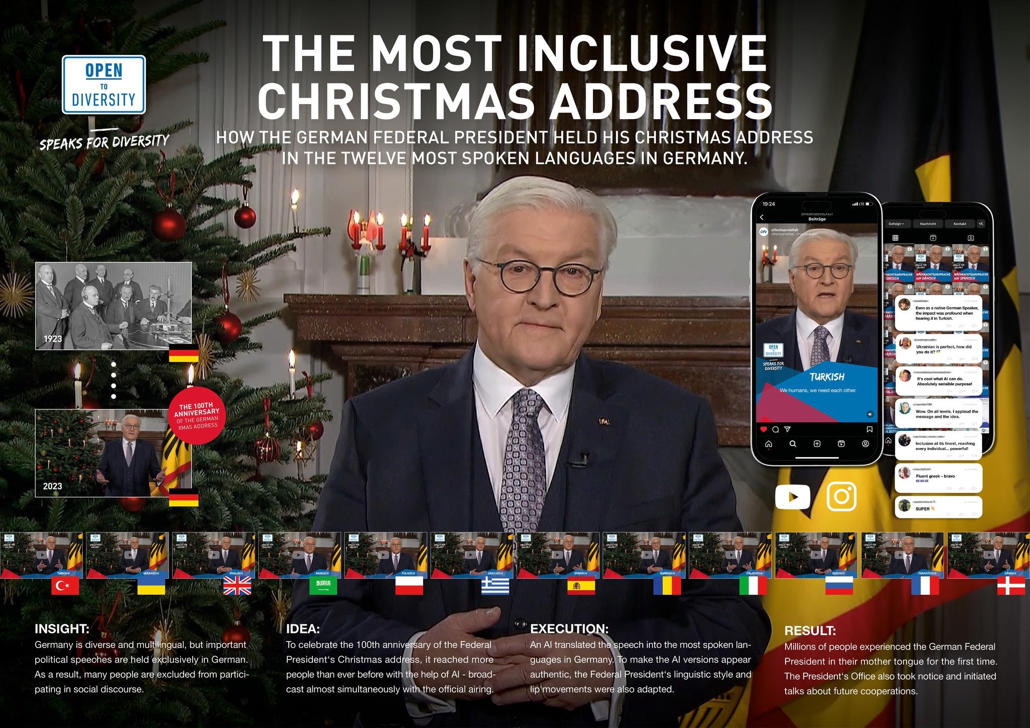 OPEN TO DIVERSITY - CLOSED TO EXCLUSION "THE MOST INCLUSIVE CHRISTMAS ADDRESS"