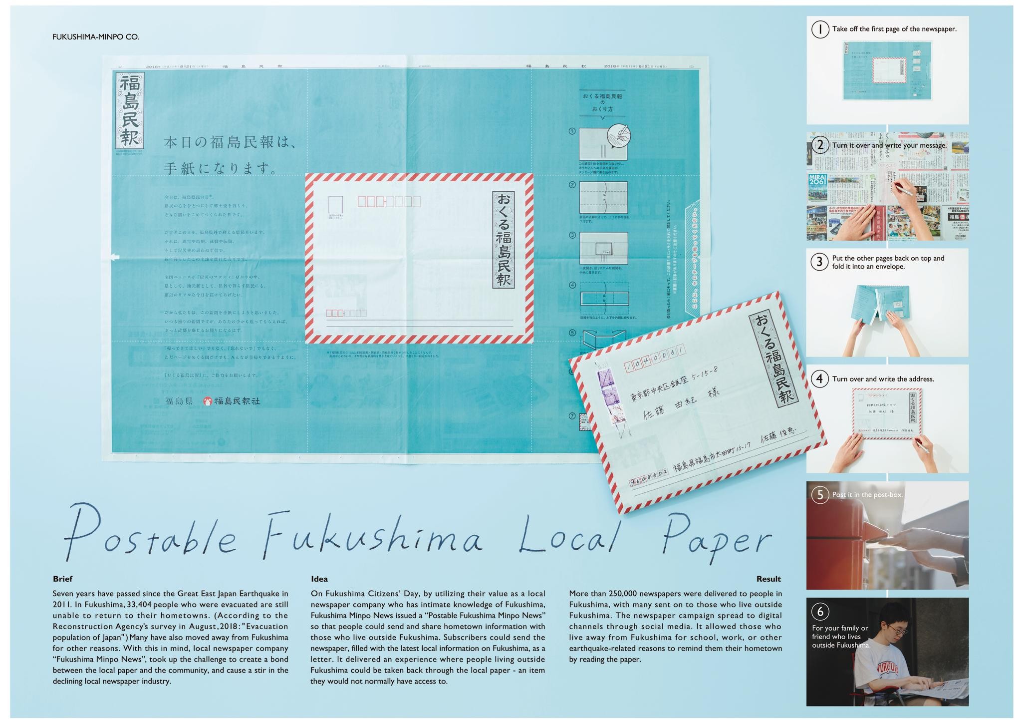 POSTABLE FUKUSHIMA LOCAL PAPER
