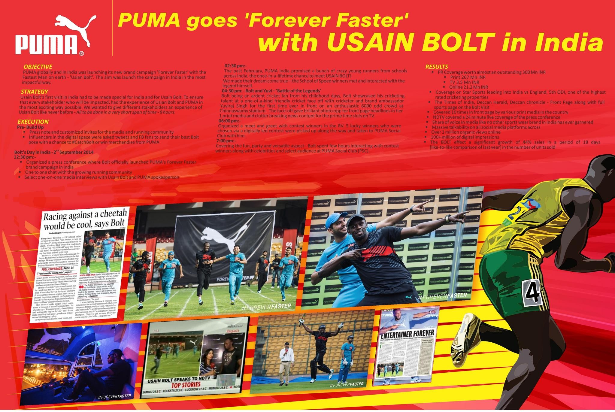 PUMA GOES 'FOREVER FASTER' WITH USAIN BOLT IN INDIA