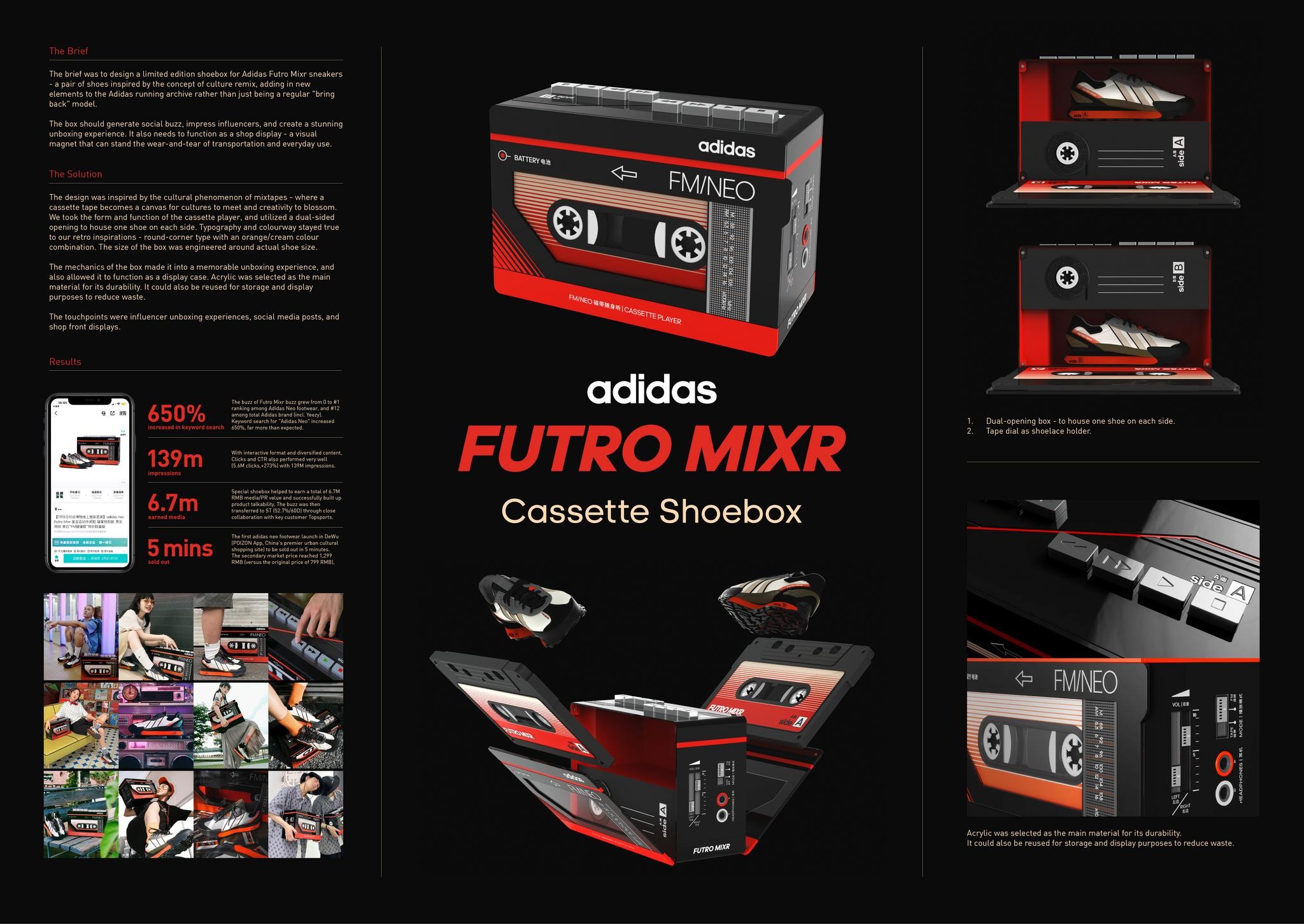 adidas neo Futro Mixr Cassette Shoebox Campaign THE WORK