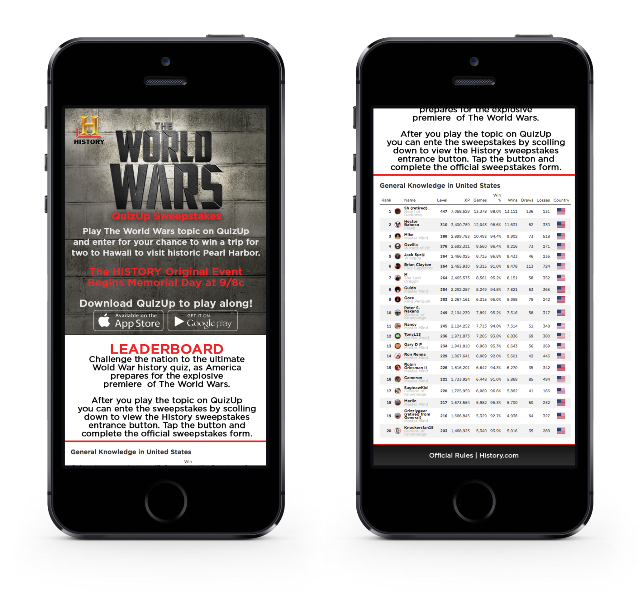WAR OF WITS MOBILE PROMOTION GIVES HISTORY MINI-SERIES THE AUDIENCE IT DESERVED