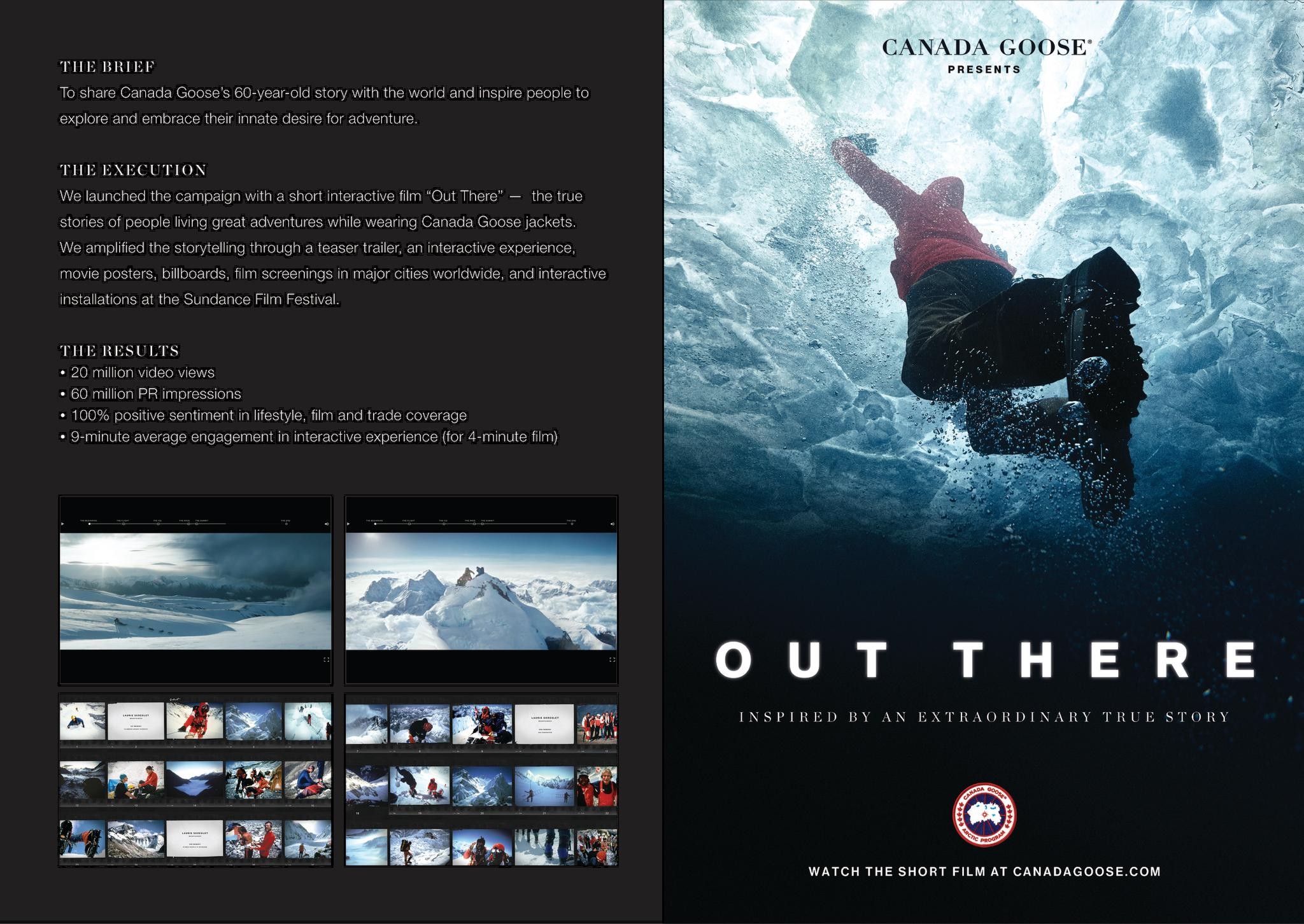 Out There Campaign THE WORK