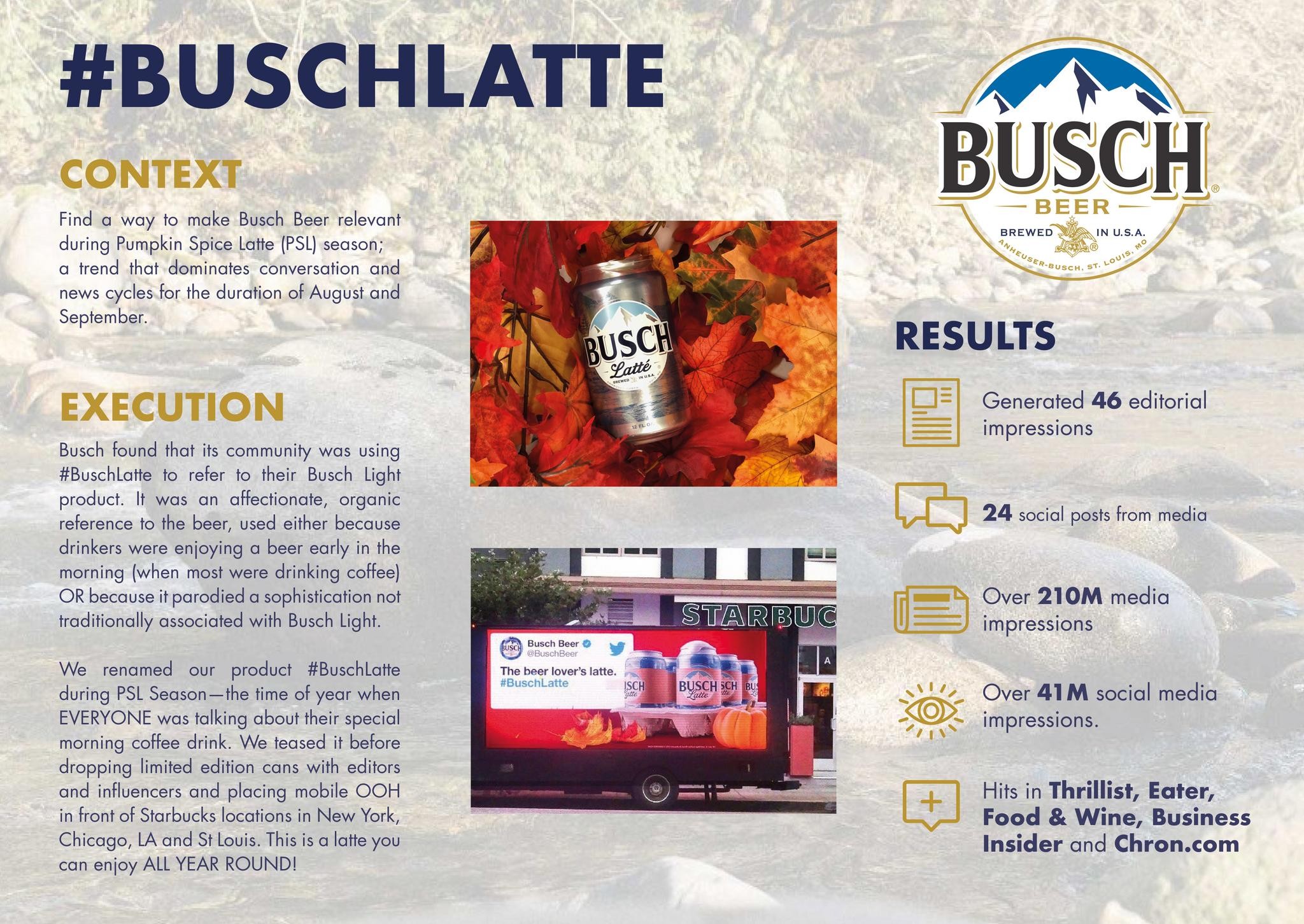 Busch Beer - Busch Latte
