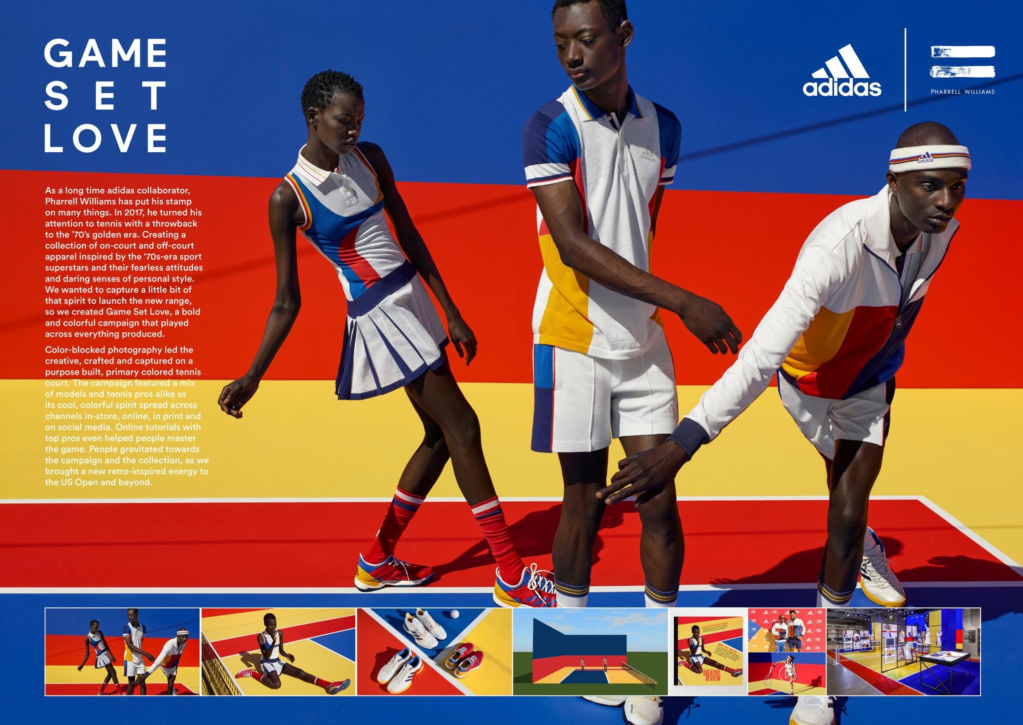 adidas Tennis Collection by Pharrell Williams Campaign THE WORK