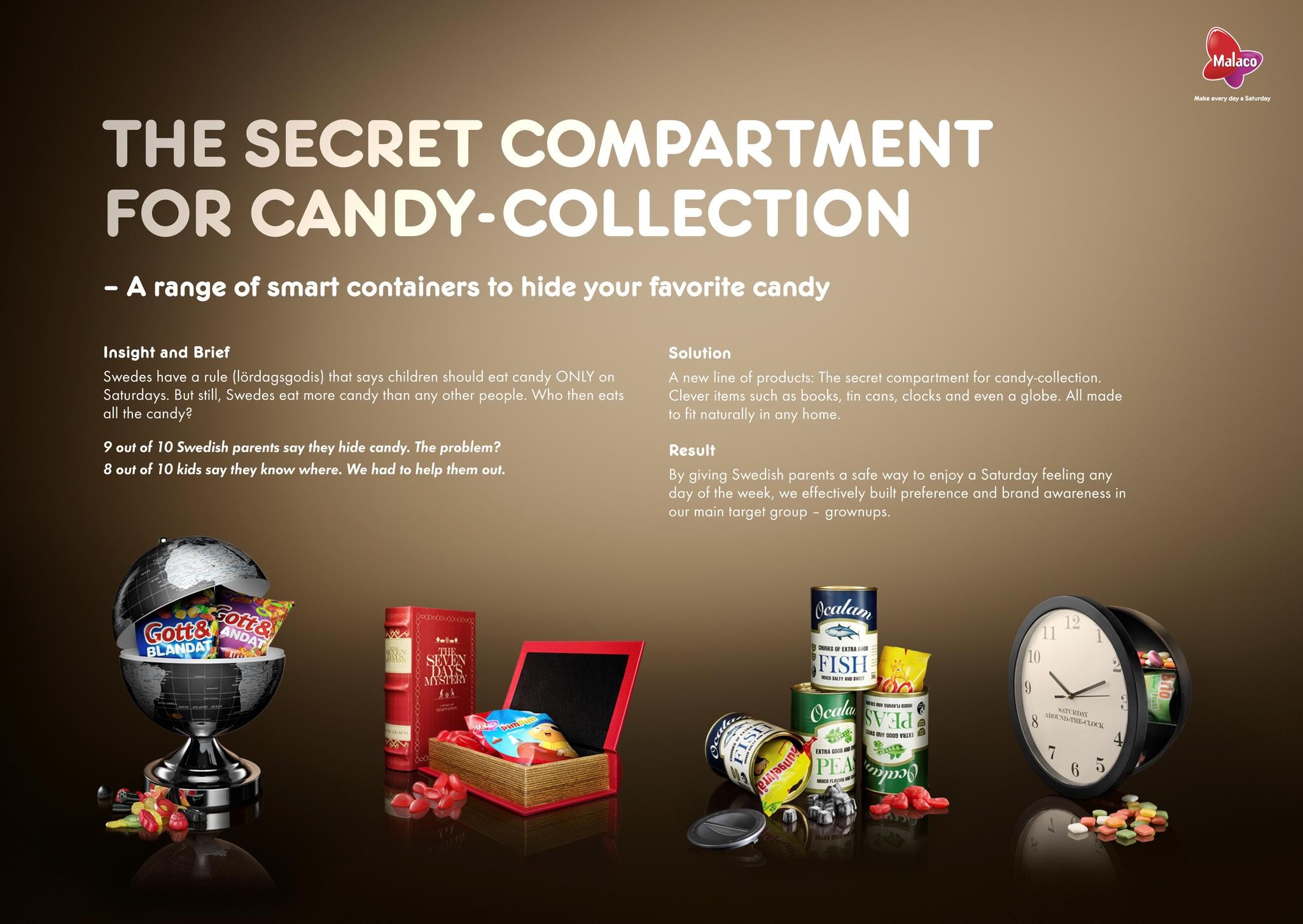 Malaco Secret candy compartments