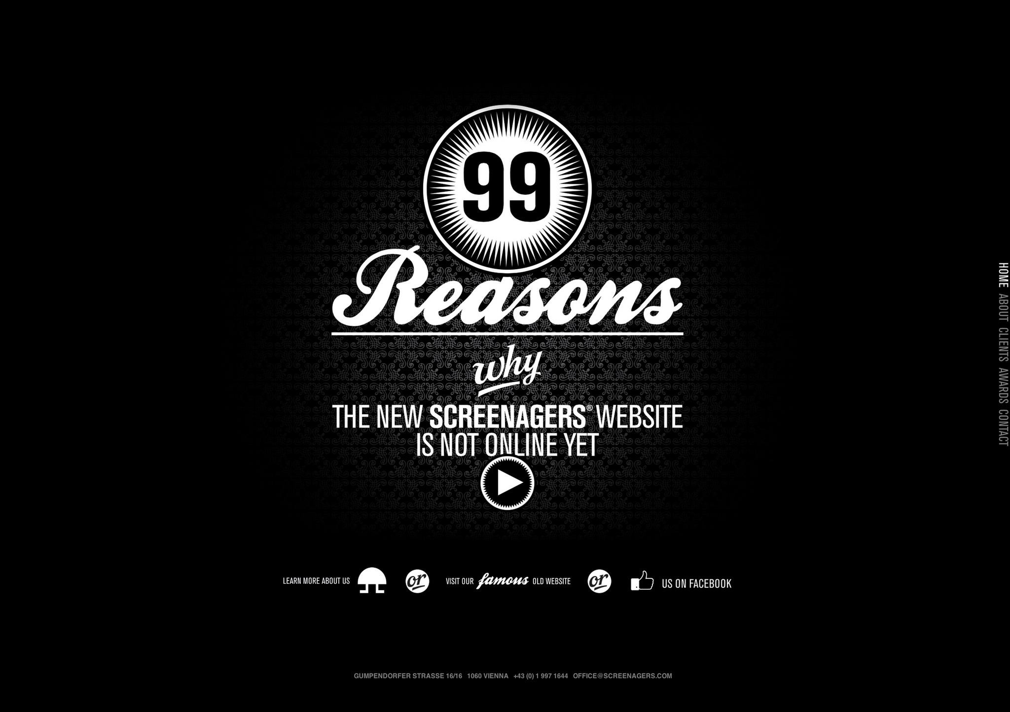 99 REASONS WHY OUR WEBSITE IS NOT ONLINE YET